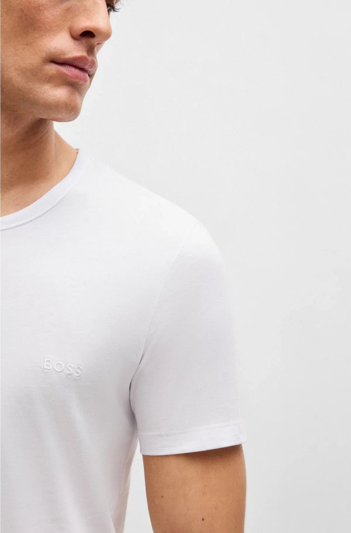 THREE-PACK OF LOGO-EMBROIDERED T-SHIRTS IN COTTON