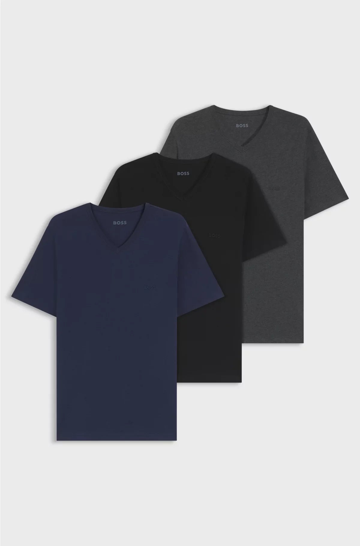 THREE-PACK OF V-NECK UNDERWEAR T-SHIRTS IN COTTON