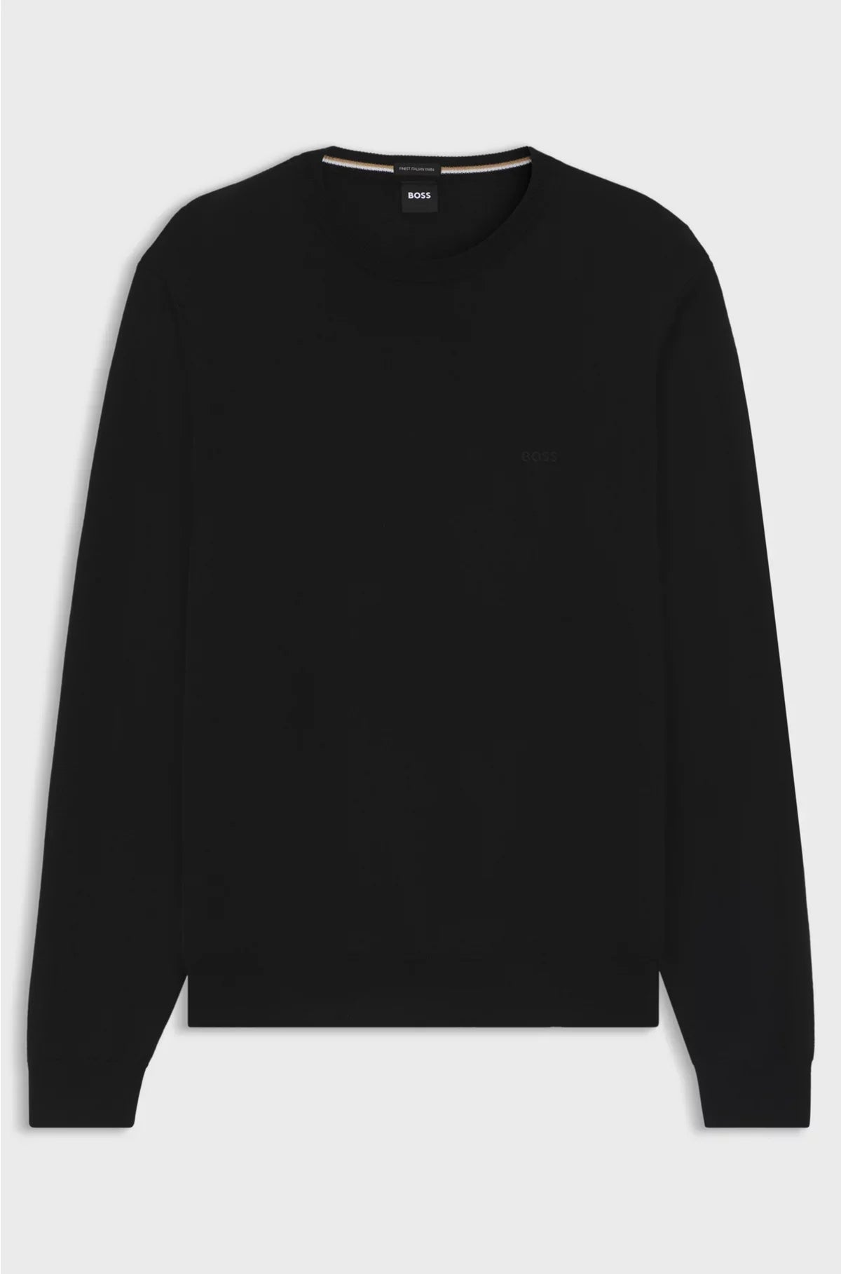 REGULAR-FIT SWEATER IN VIRGIN WOOL WITH EMBROIDERED LOGO