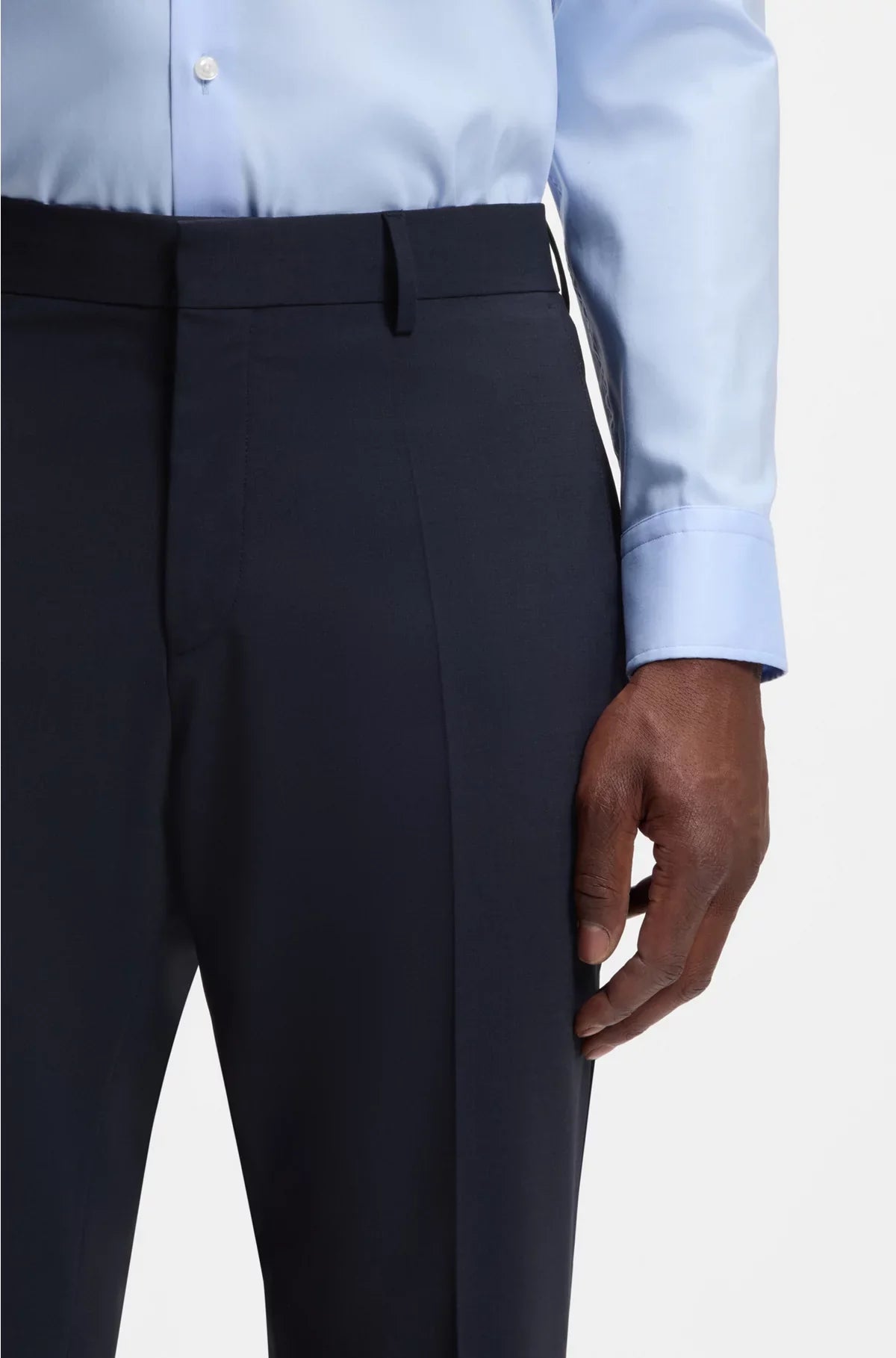 SLIM-FIT TROUSERS IN STRETCH VIRGIN WOOL