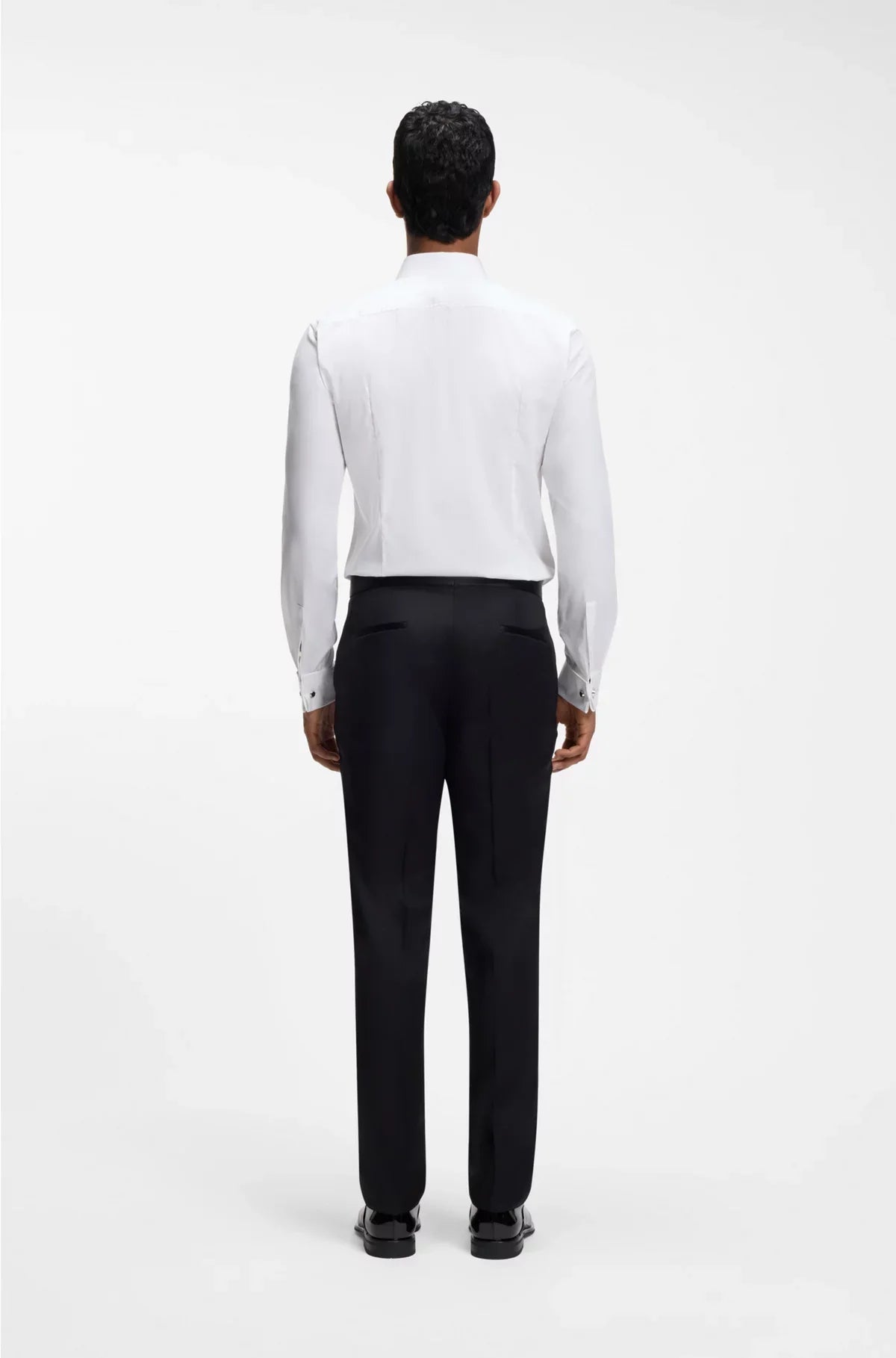 CAMICIA SLIM FIT IN TWILL DI COTONE ELASTICIZZATO
