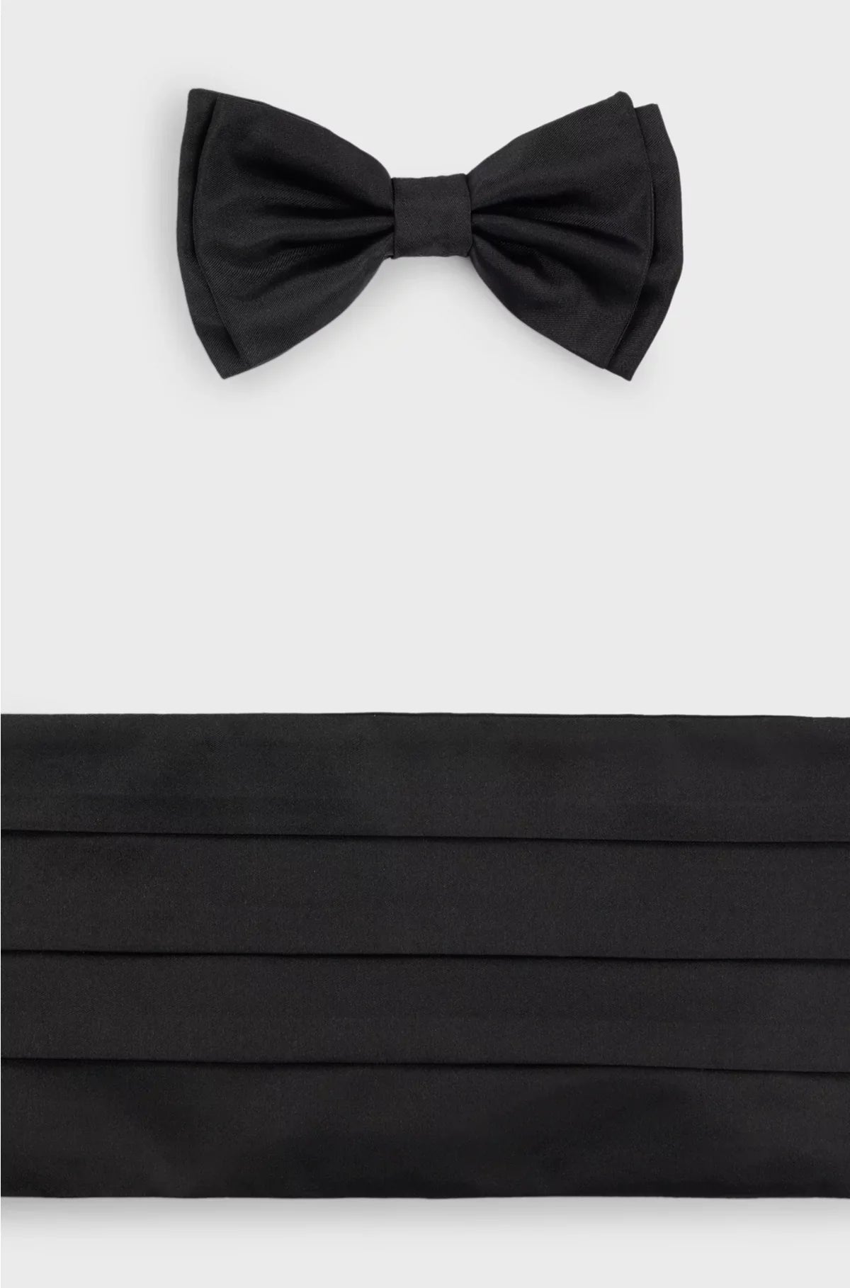 SILK BOW TIE AND CUMMERBUND GIFT SET