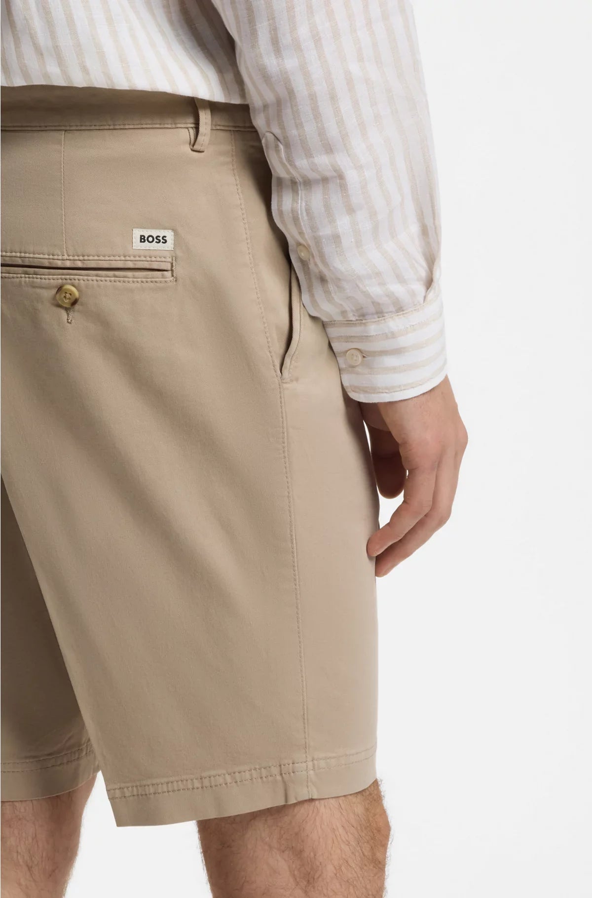 SHORTS SLIM FIT IN GABARDINE DI COTONE STRETCH