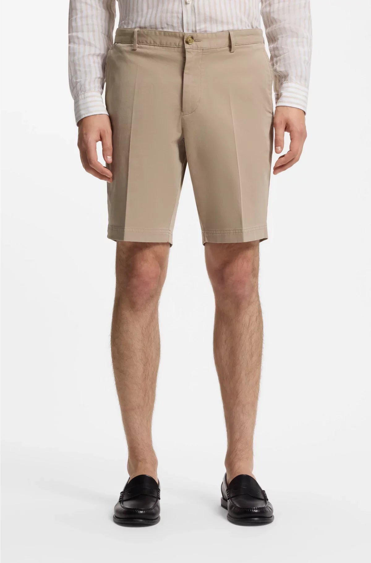 SHORTS SLIM FIT IN GABARDINE DI COTONE STRETCH