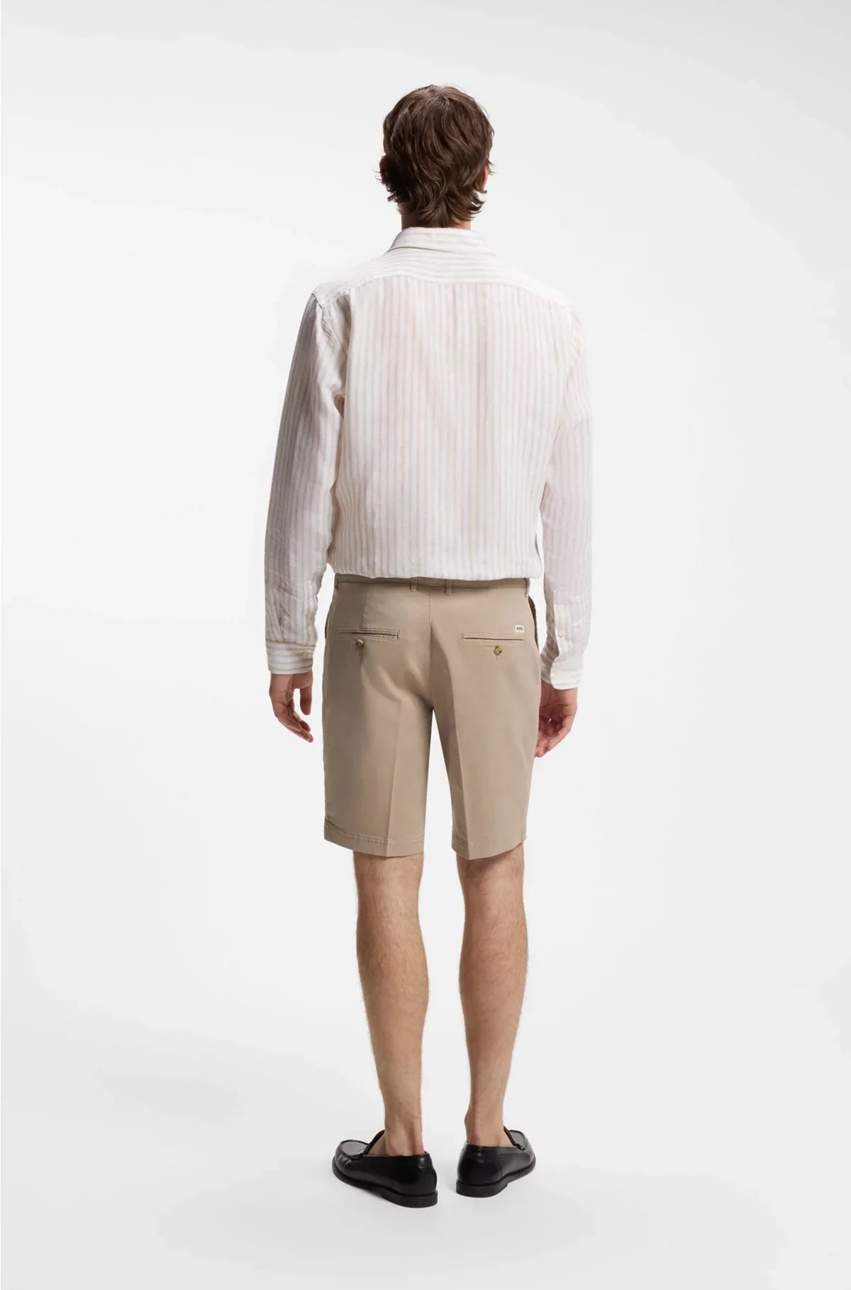 SHORTS SLIM FIT IN GABARDINE DI COTONE STRETCH