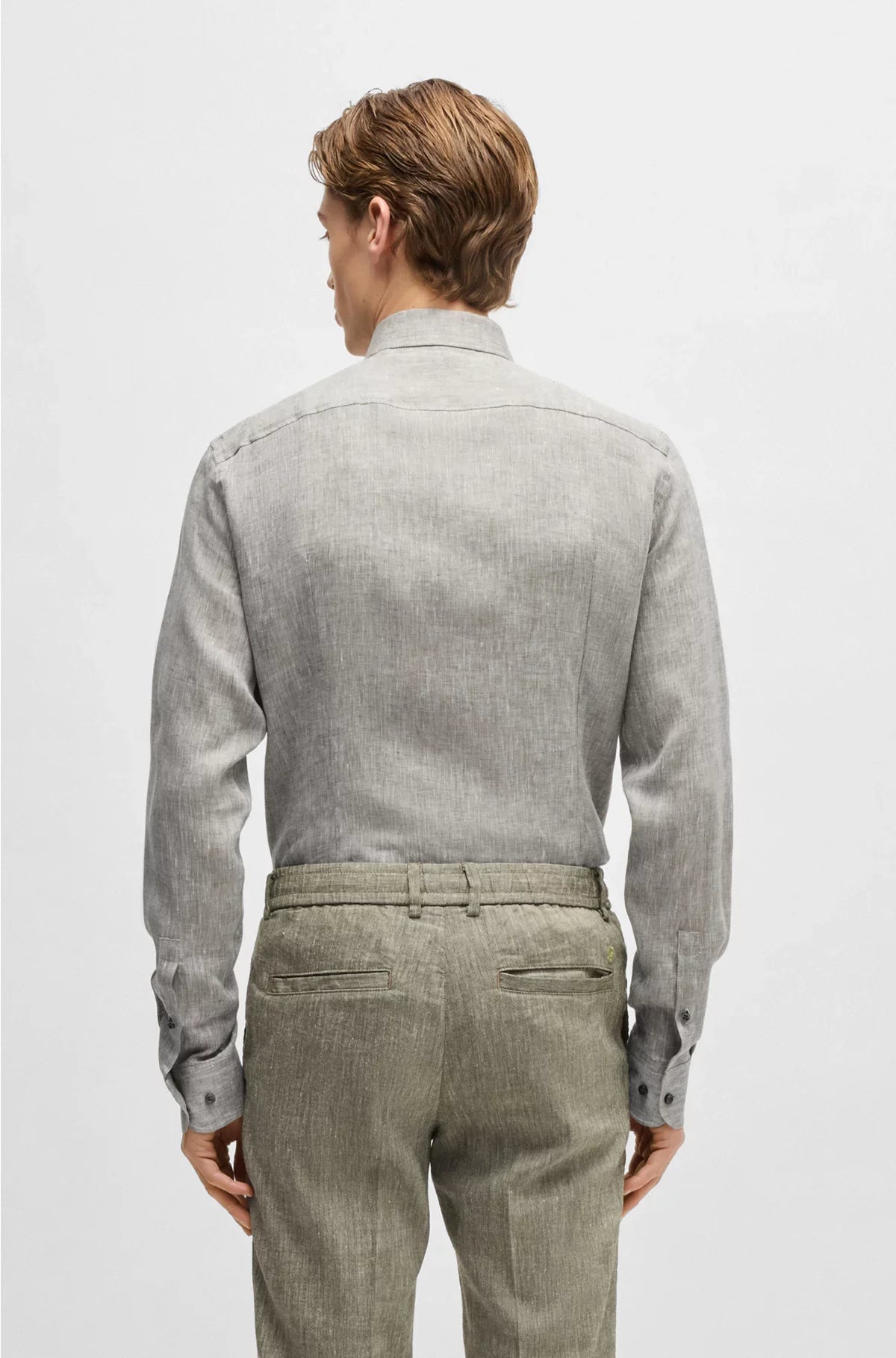 CAMICIA SLIM FIT IN LINO DI PRODUZIONE ITALIANA