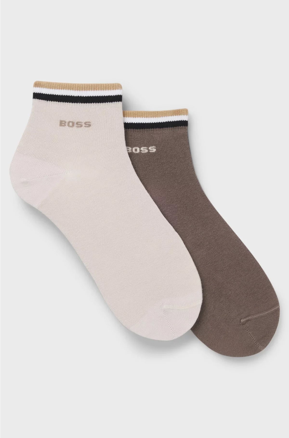 TWO-PACK OF SHORT SOCKS WITH SIGNATURE-STRIPE CUFFS