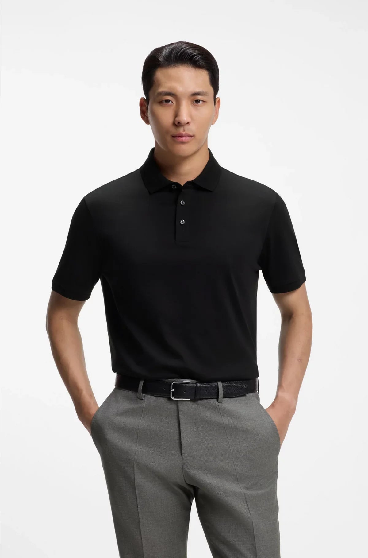 REGULAR-FIT POLO SHIRT IN MERCERISED COTTON