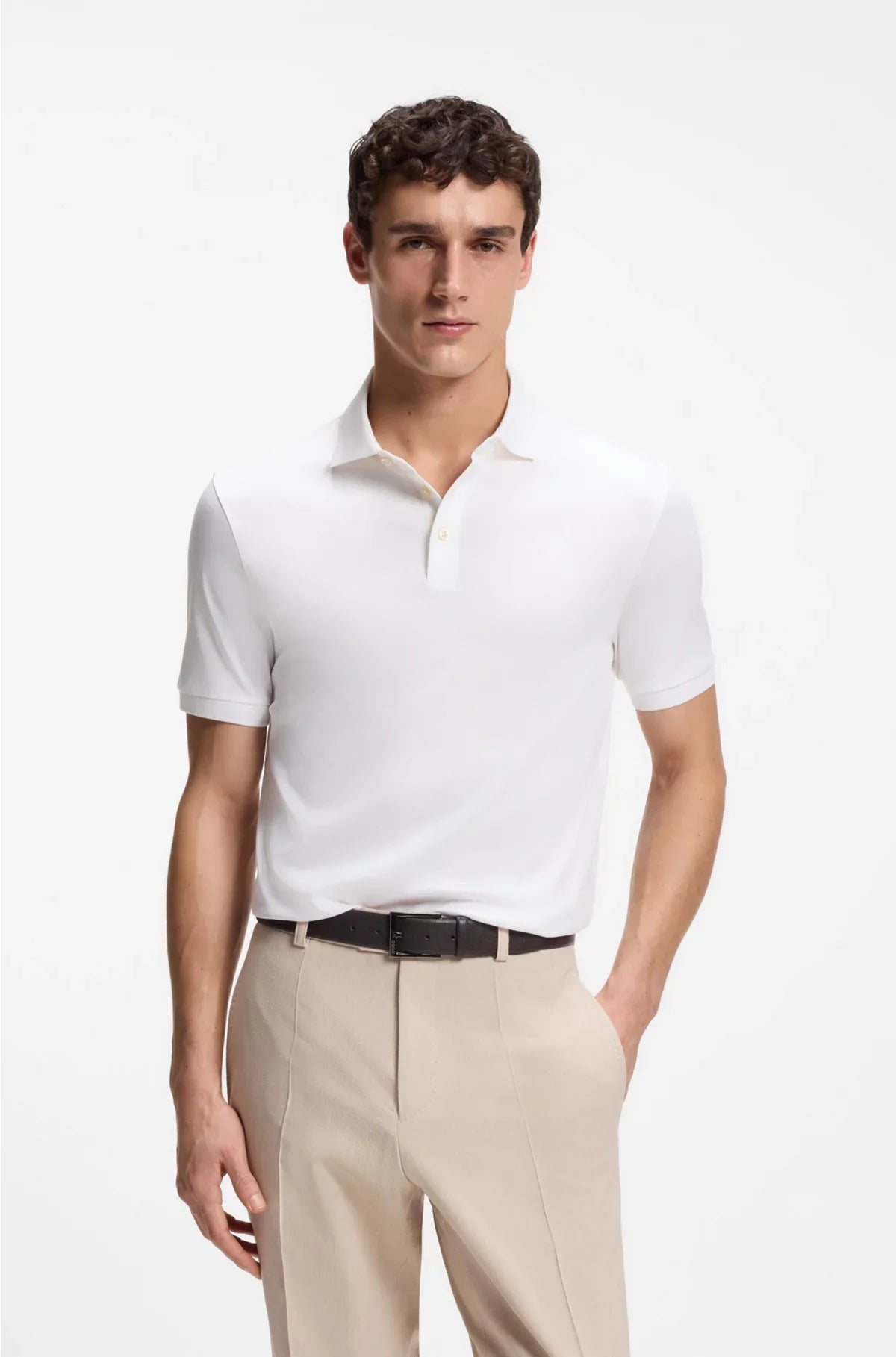 REGULAR-FIT POLO SHIRT IN MERCERISED COTTON
