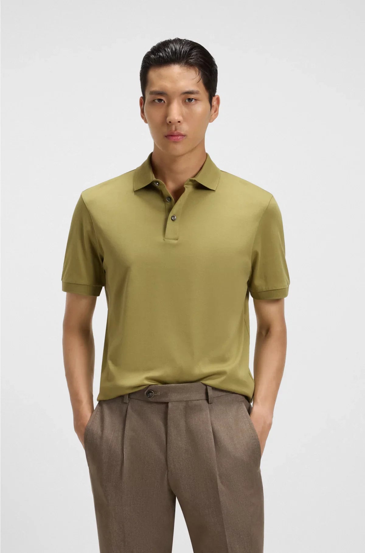 REGULAR-FIT POLO SHIRT IN MERCERISED COTTON