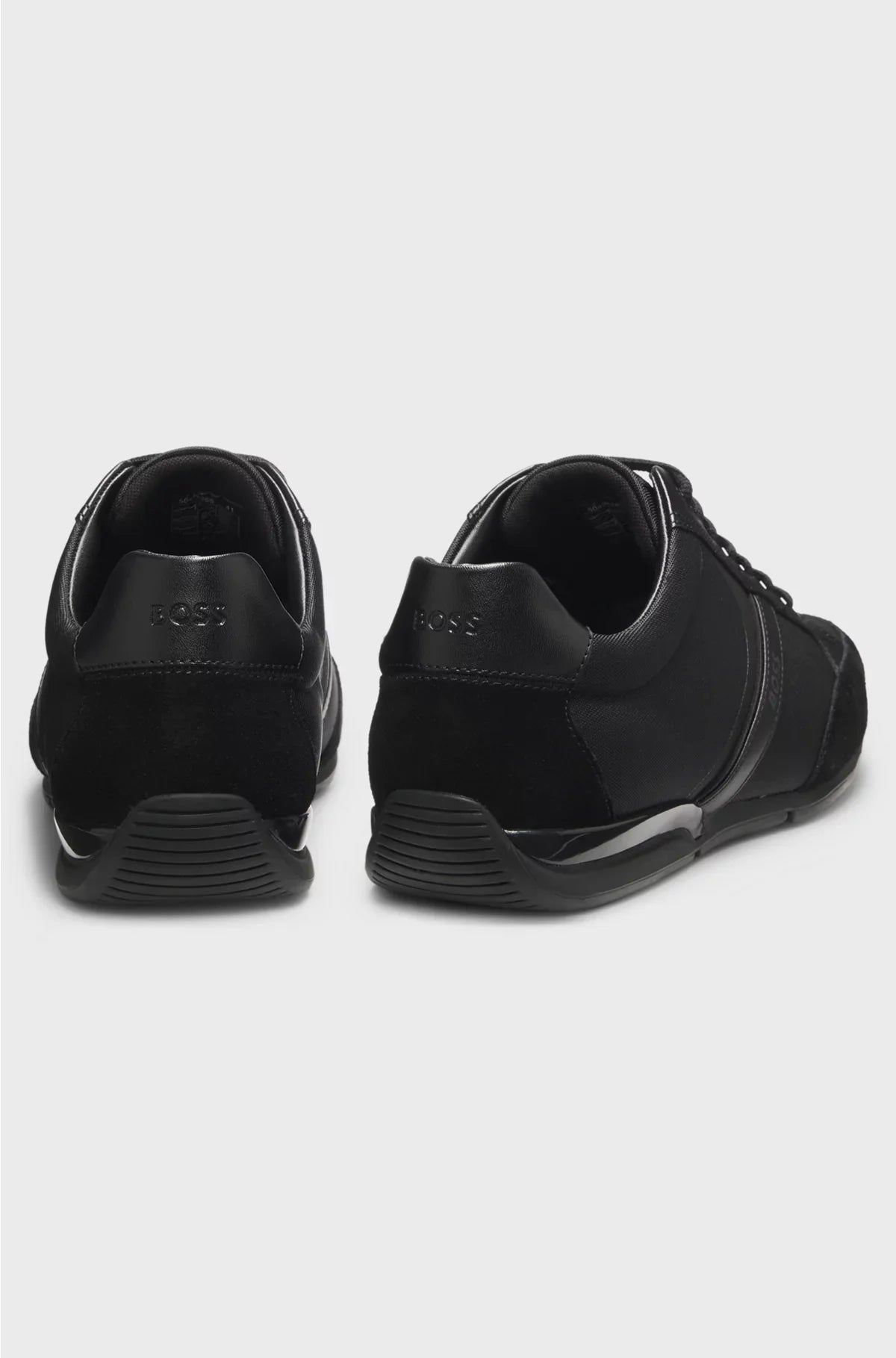 MIXED-MATERIAL TRAINERS WITH SUEDE AND FAUX LEATHER