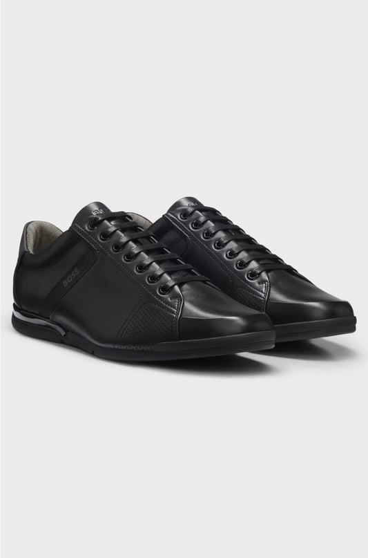 LEATHER TRAINERS WITH ODOUR-CONTROL LINING