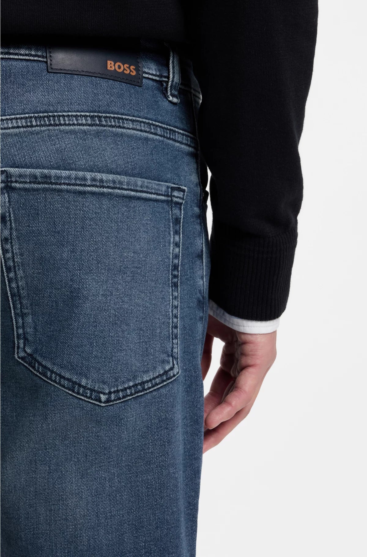 MAINE REGULAR-FIT JEANS IN MID-BLUE COMFORT-STRETCH DENIM