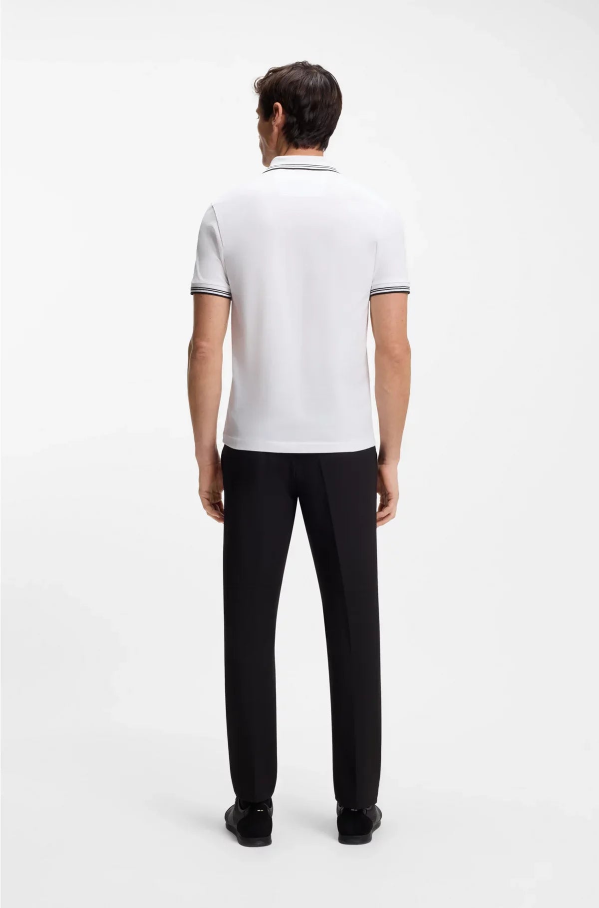 STRETCH-COTTON SLIM-FIT POLO SHIRT WITH BRANDING