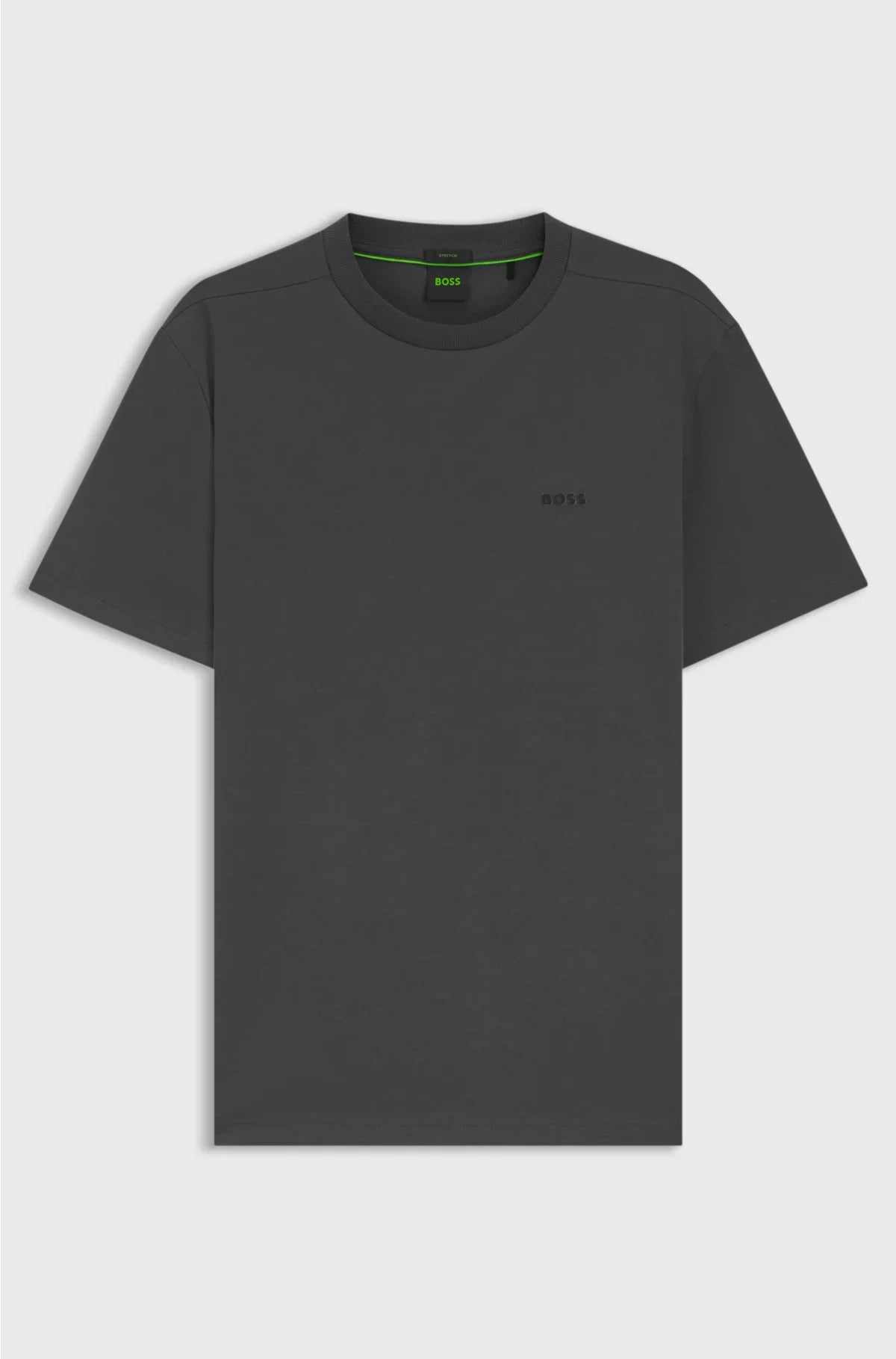 STRETCH-COTTON T-SHIRT WITH CONTRAST LOGO