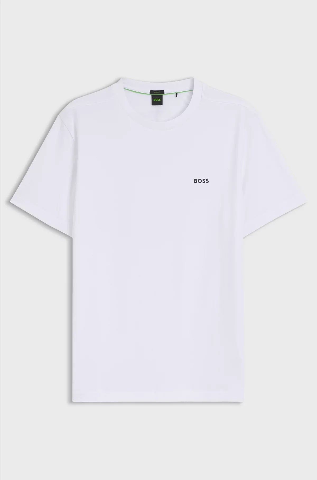 STRETCH-COTTON T-SHIRT WITH CONTRAST LOGO