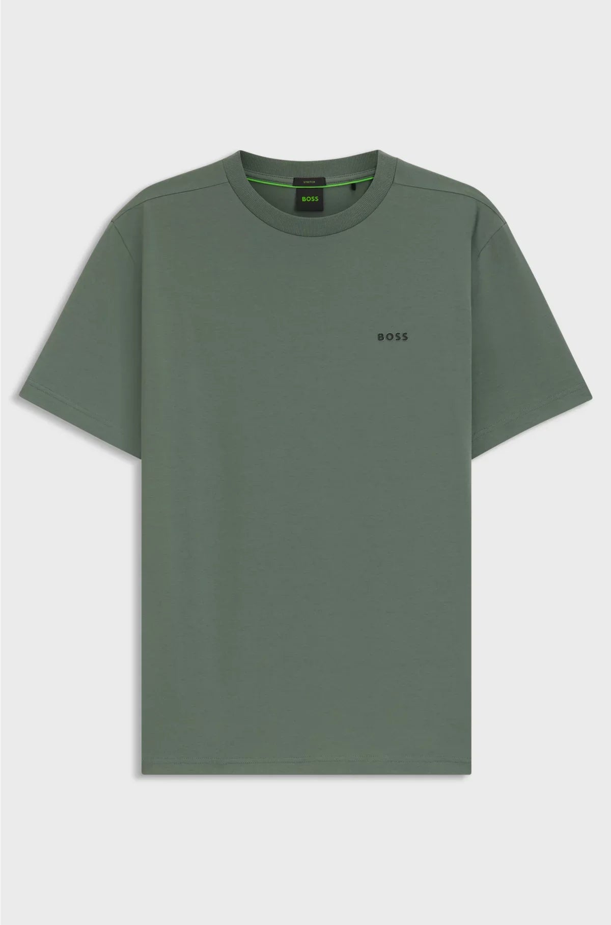 STRETCH-COTTON T-SHIRT WITH CONTRAST LOGO