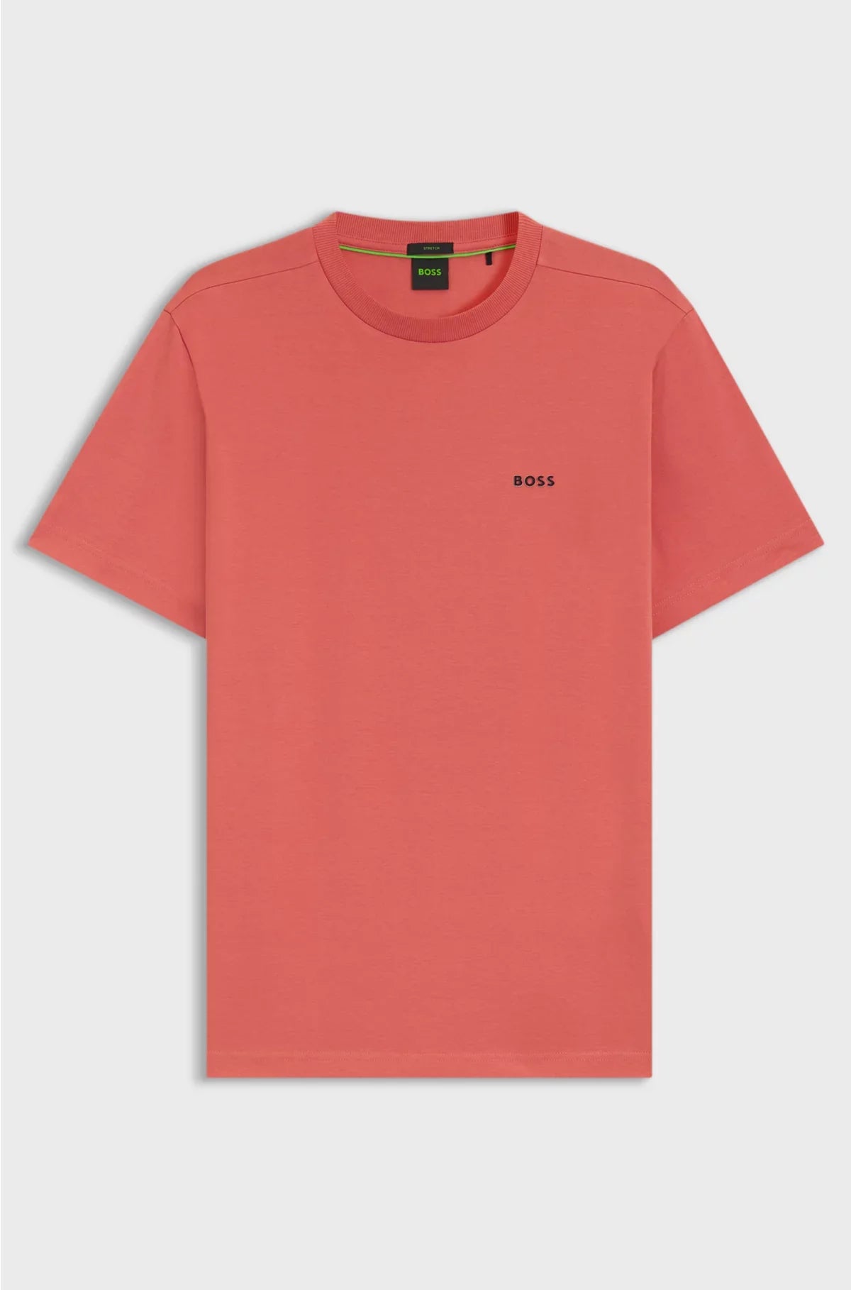 STRETCH-COTTON T-SHIRT WITH CONTRAST LOGO