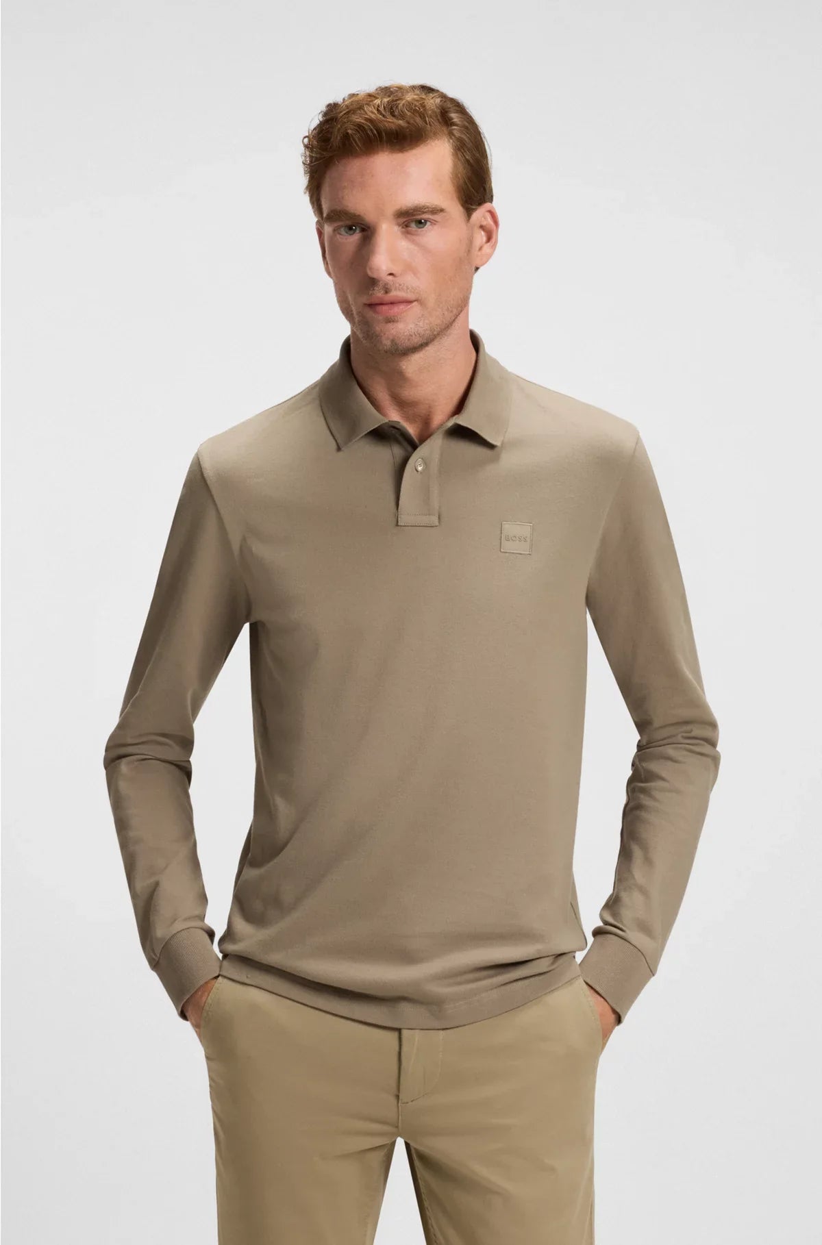 SLIM-FIT POLO SHIRT IN STRETCH-COTTON PIQUE