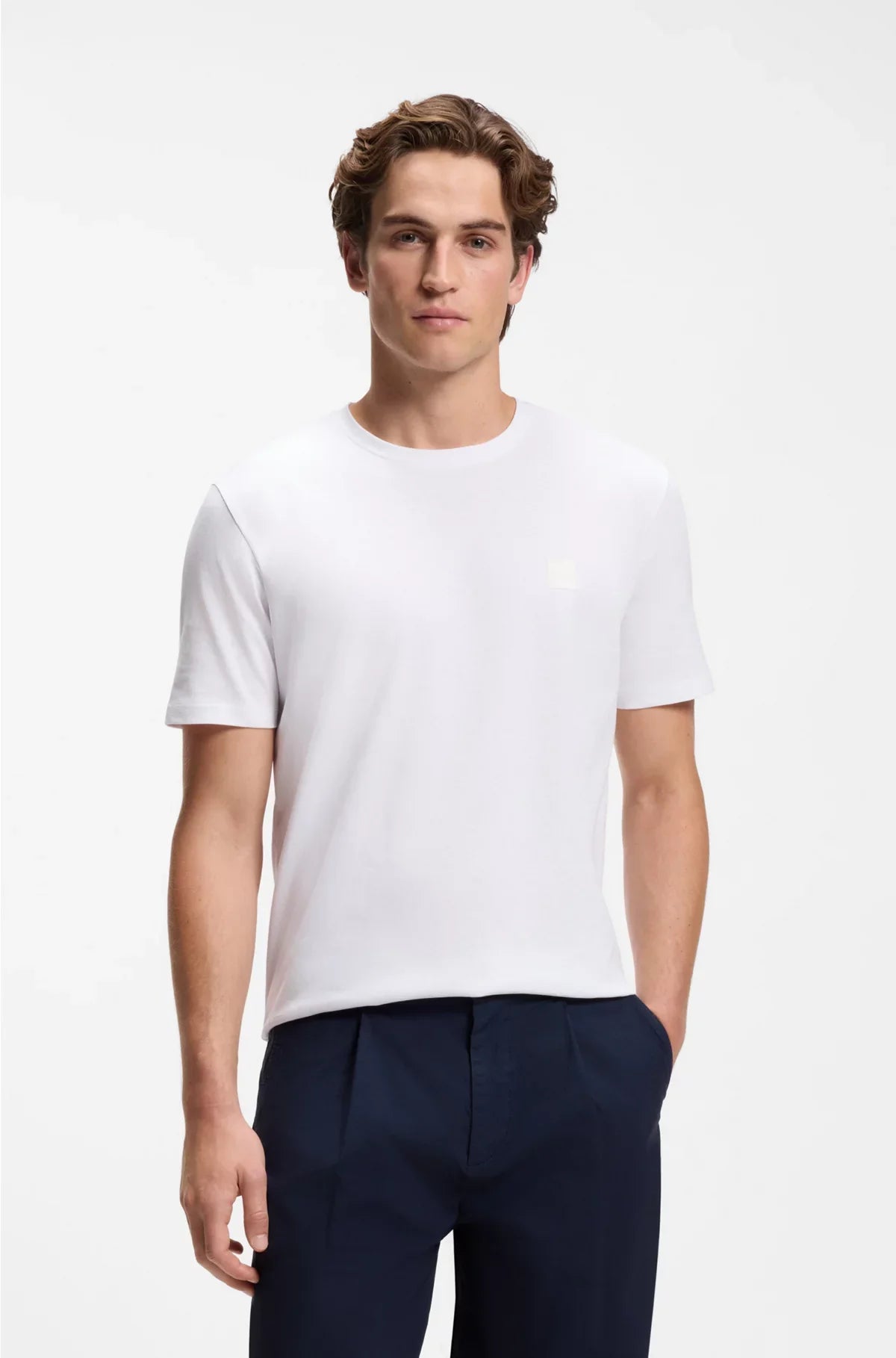 COTTON-JERSEY T-SHIRT WITH LOGO PATCH