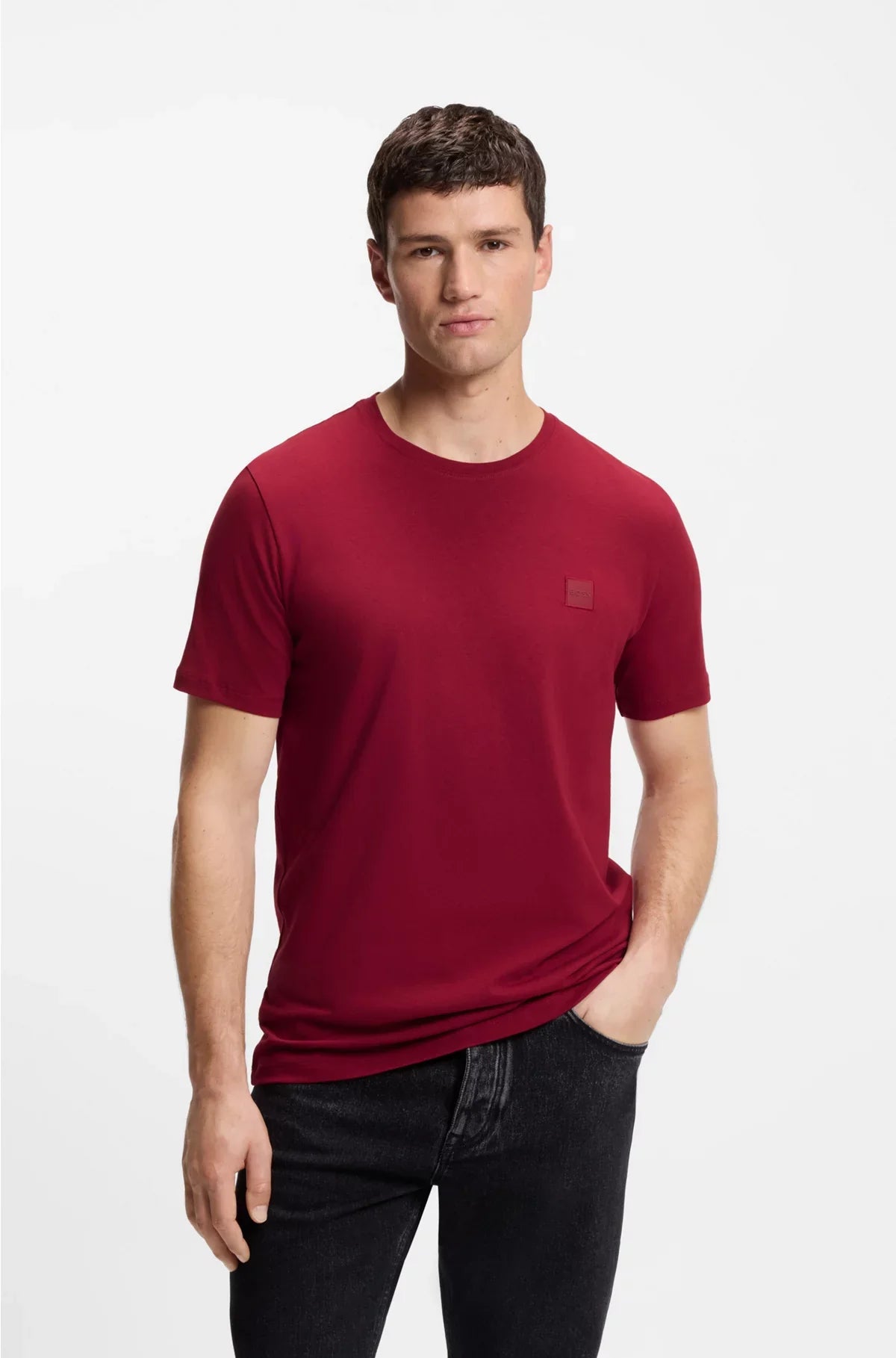 COTTON-JERSEY T-SHIRT WITH LOGO PATCH