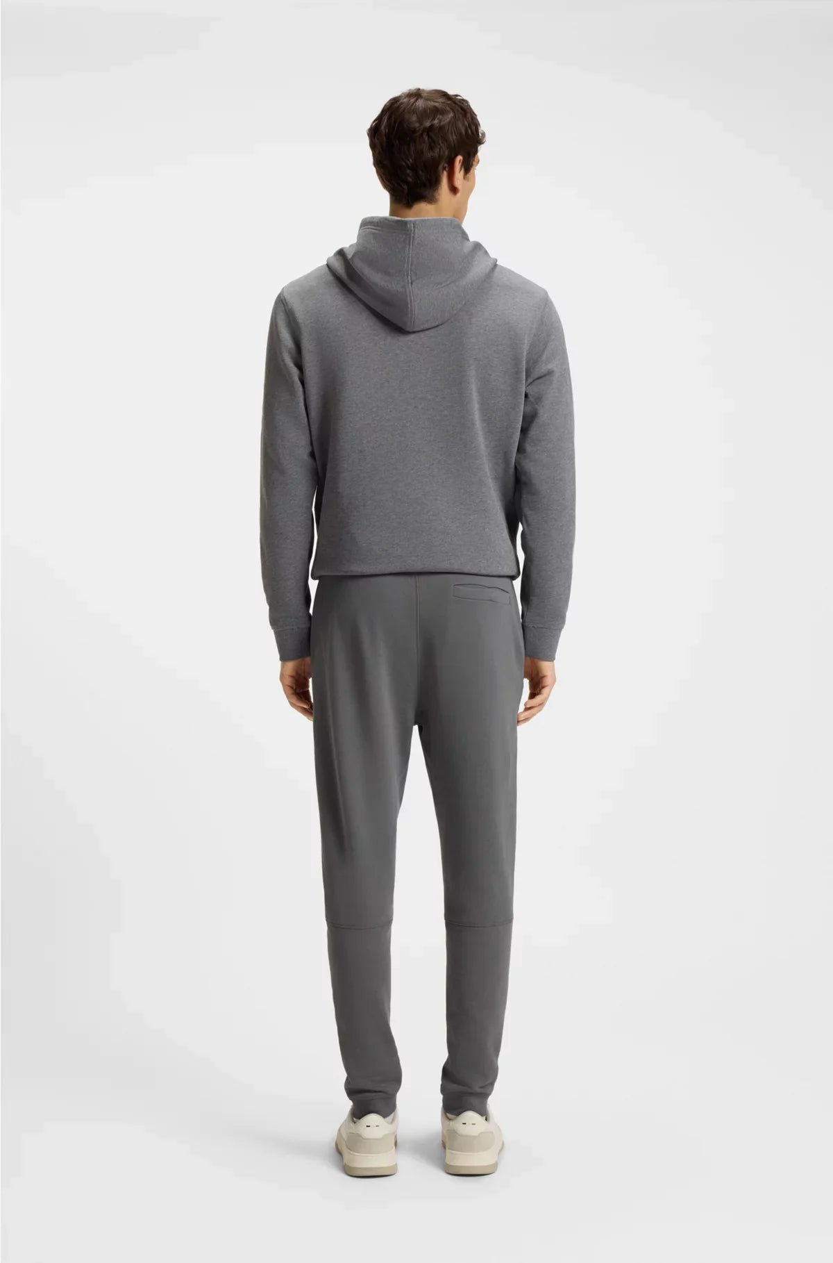 COTTON-TERRY TRACKSUIT BOTTOMS WITH LOGO PATCH