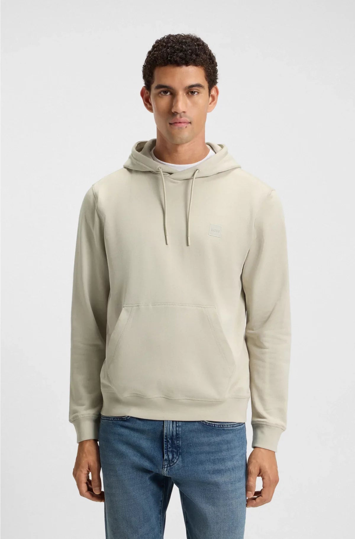 COTTON-TERRY HOODIE WITH LOGO PATCH