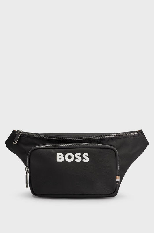 STRUCTURED BELT BAG WITH CONTRAST LOGO