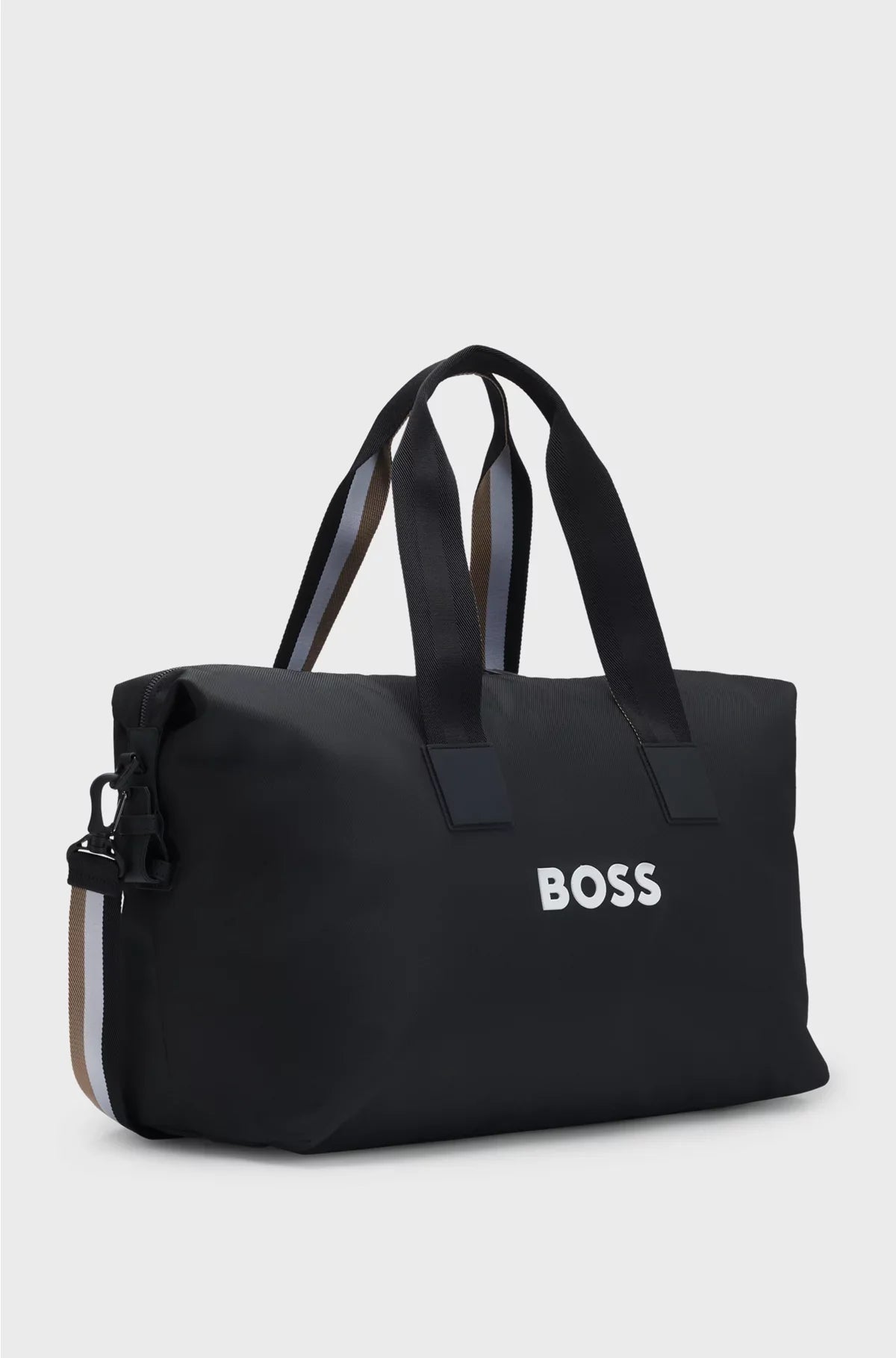 CONTRAST-LOGO HOLDALL WITH DETACHABLE STRAP
