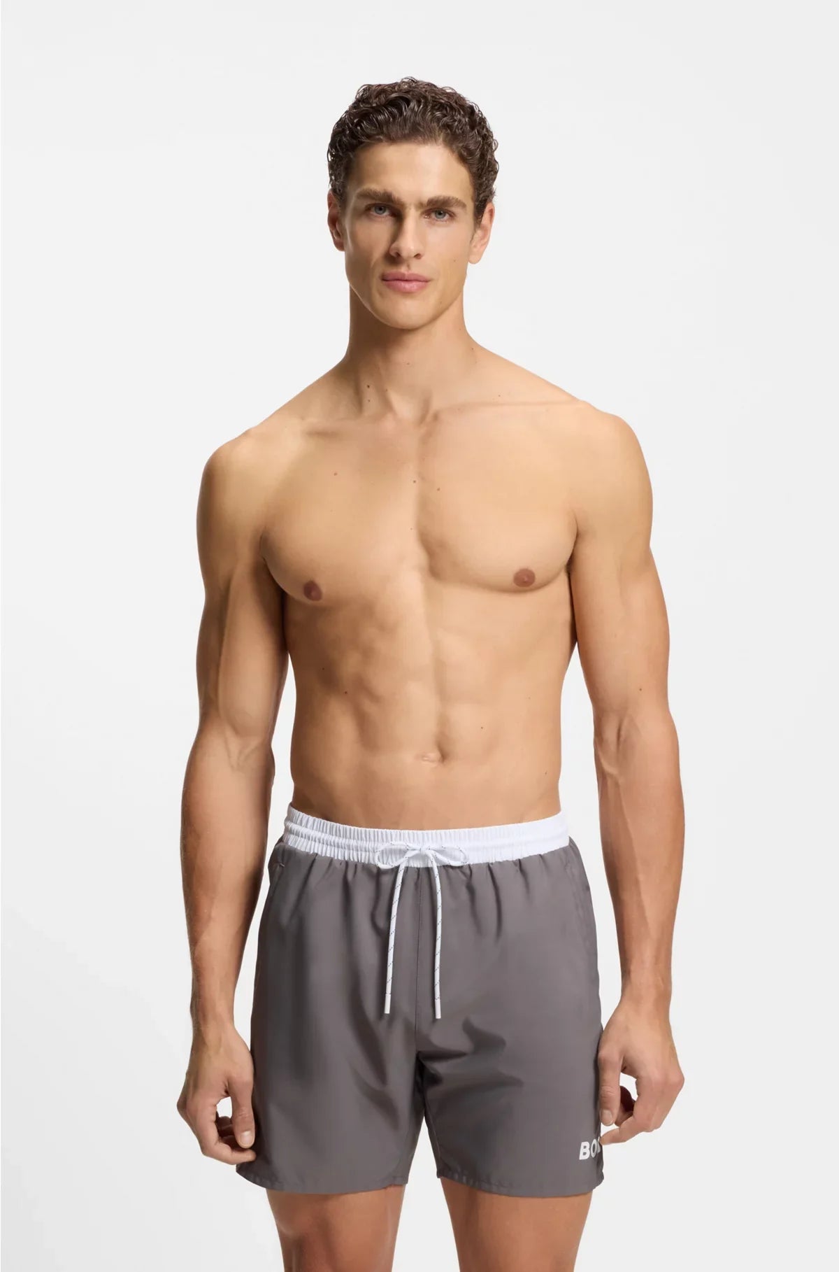 COSTUME DA BAGNO CON LOGO A CONTRASTO