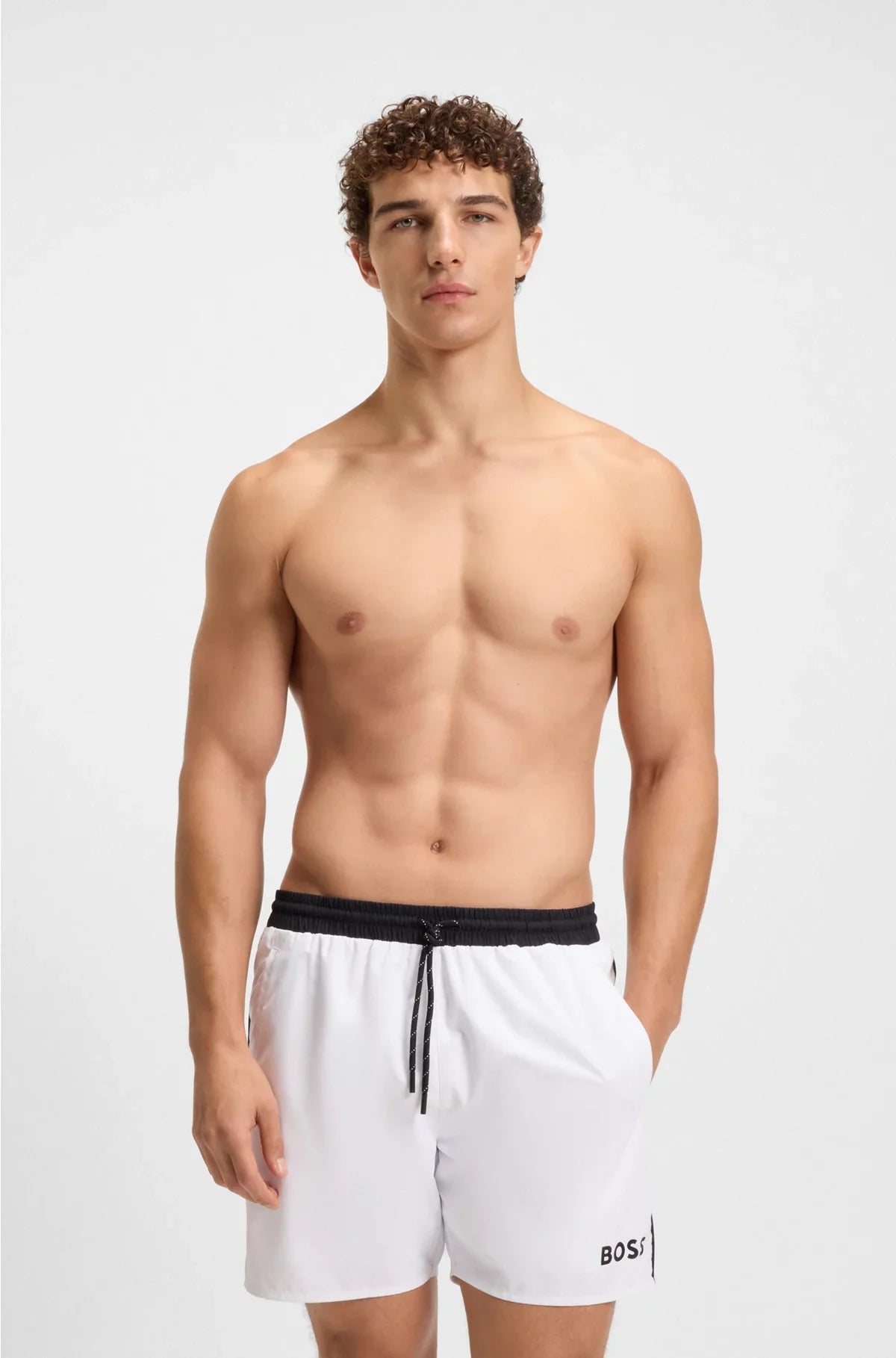 COSTUME DA BAGNO CON LOGO A CONTRASTO