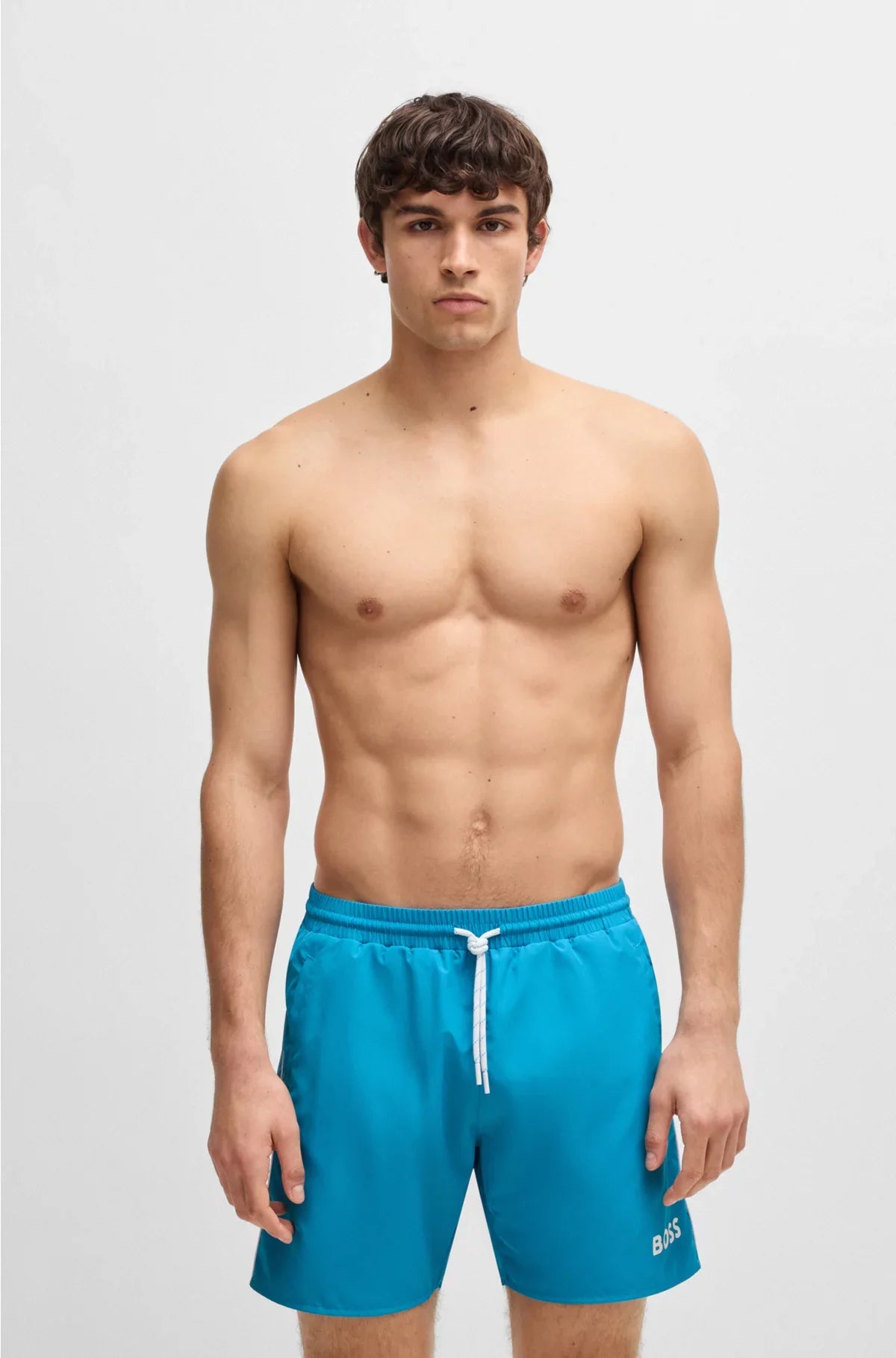 COSTUME DA BAGNO CON LOGO A CONTRASTO