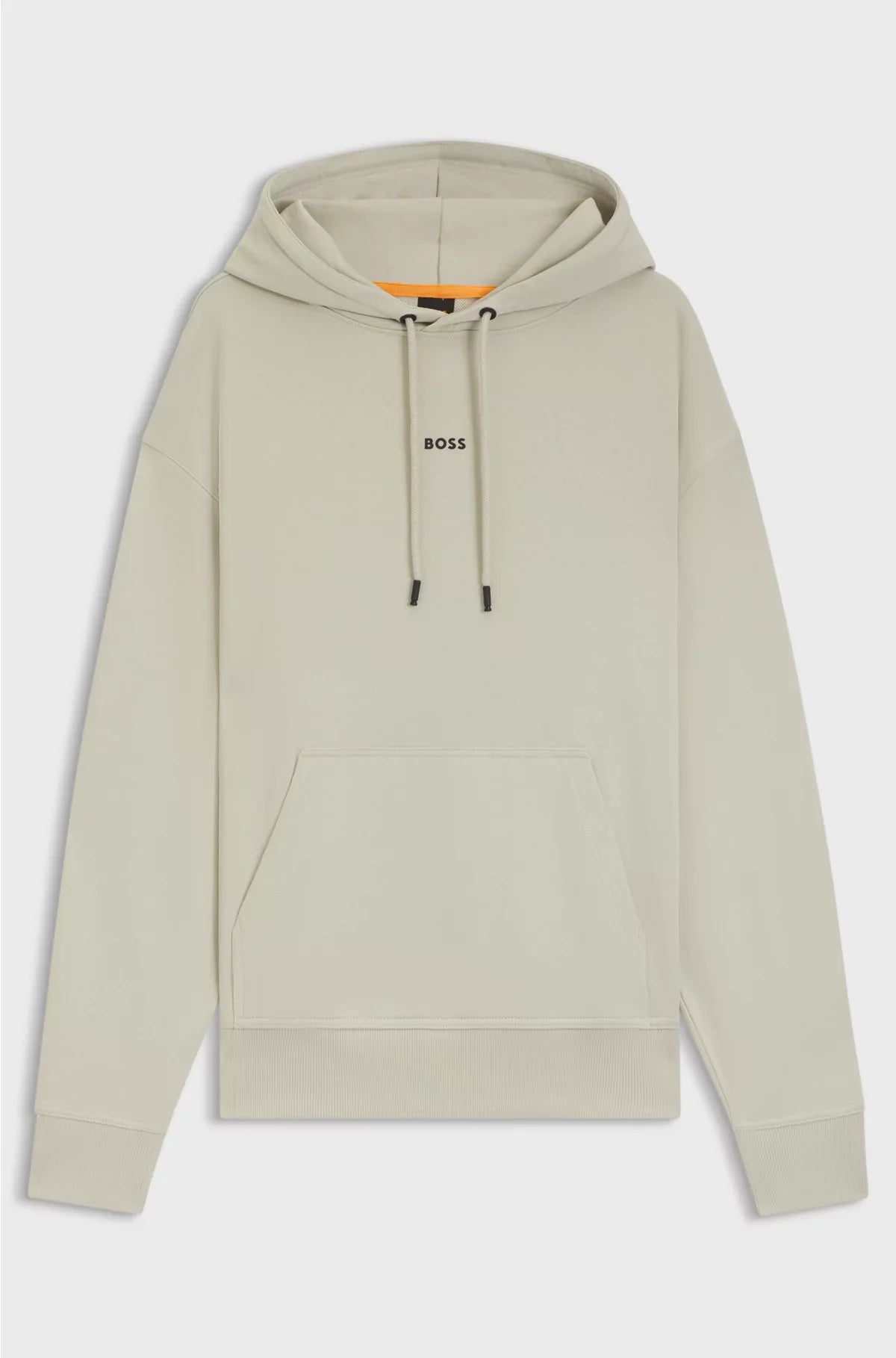 FLEECE HOODIE IN COTTON TERRY WITH CONTRAST LOGO