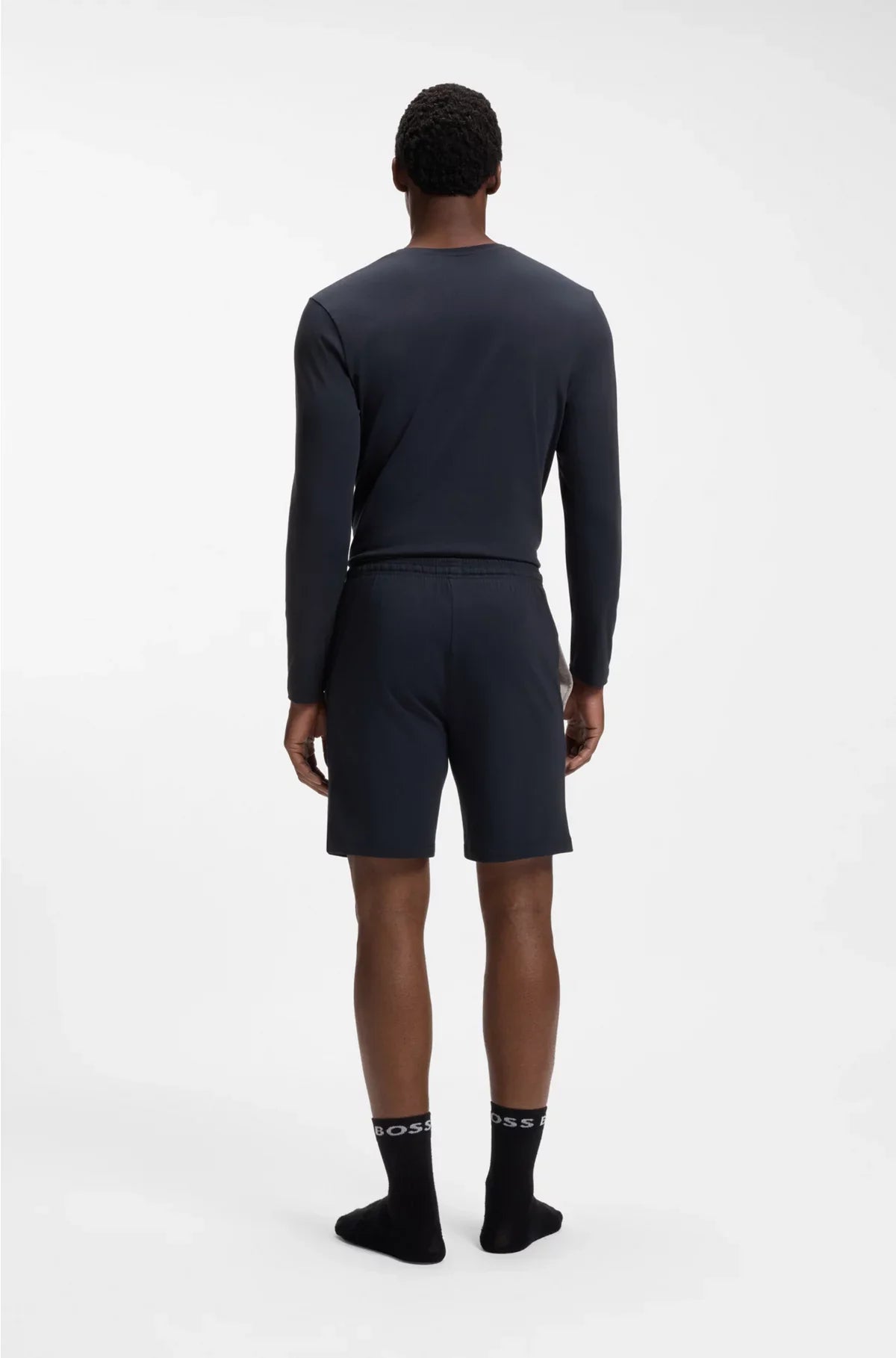 SHORTS IN JERSEY DI COTONE ELASTICIZZATO CON LOGO RICAMATO