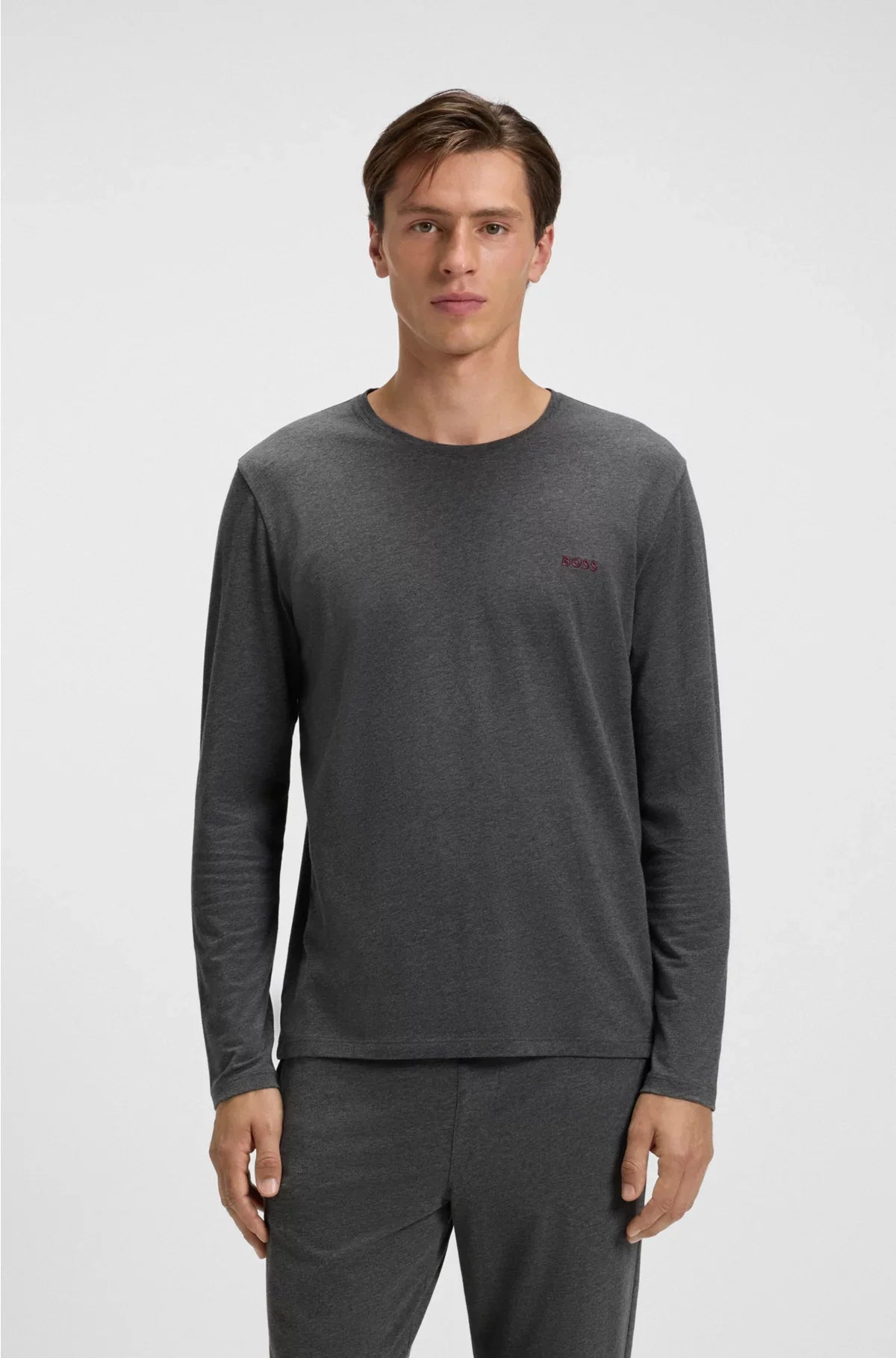 STRETCH-COTTON T-SHIRT WITH EMBROIDERED LOGO