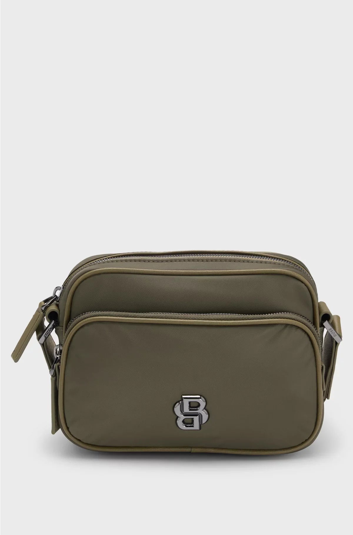TWILL CROSSBODY BAG WITH DOUBLE B MONOGRAM