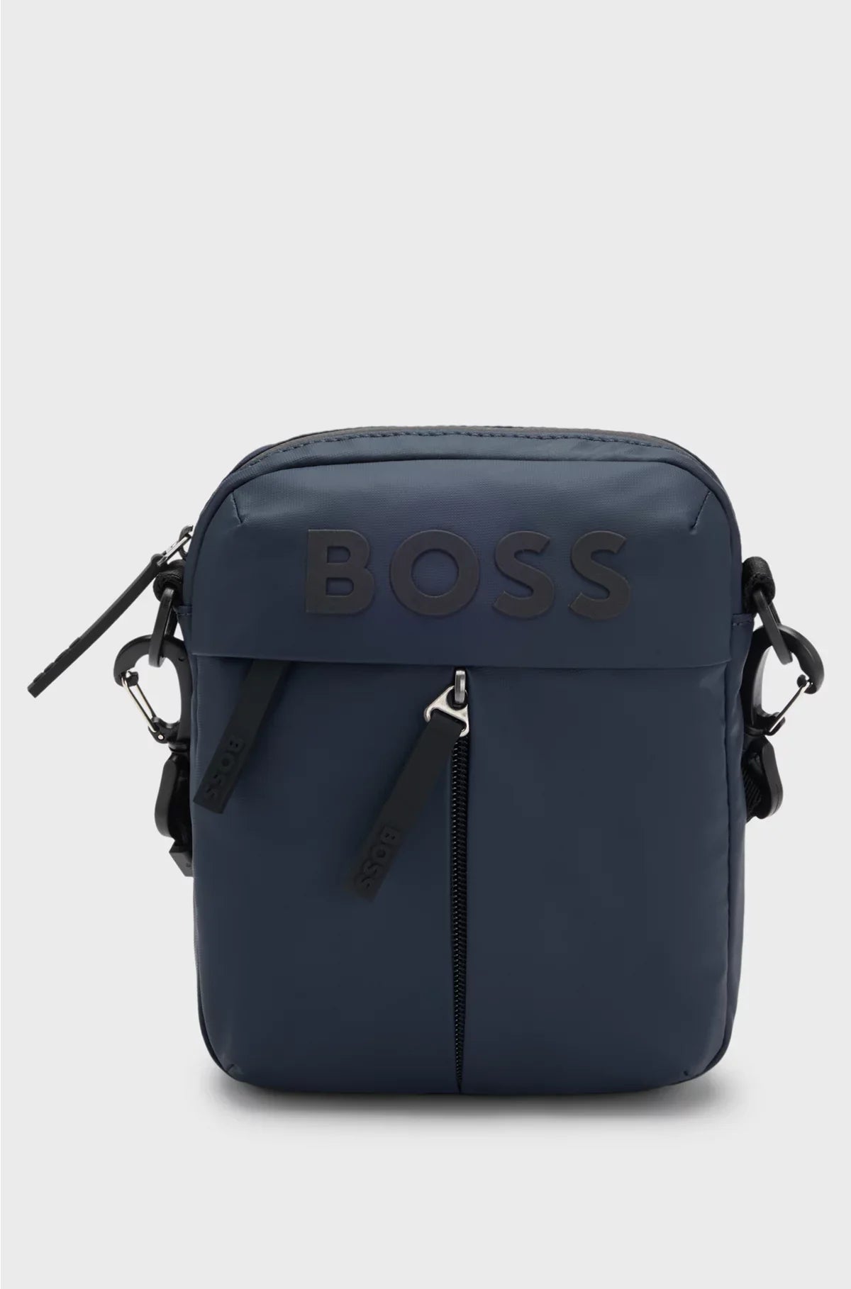 FAUX-LEATHER REPORTER BAG WITH TONAL LOGO