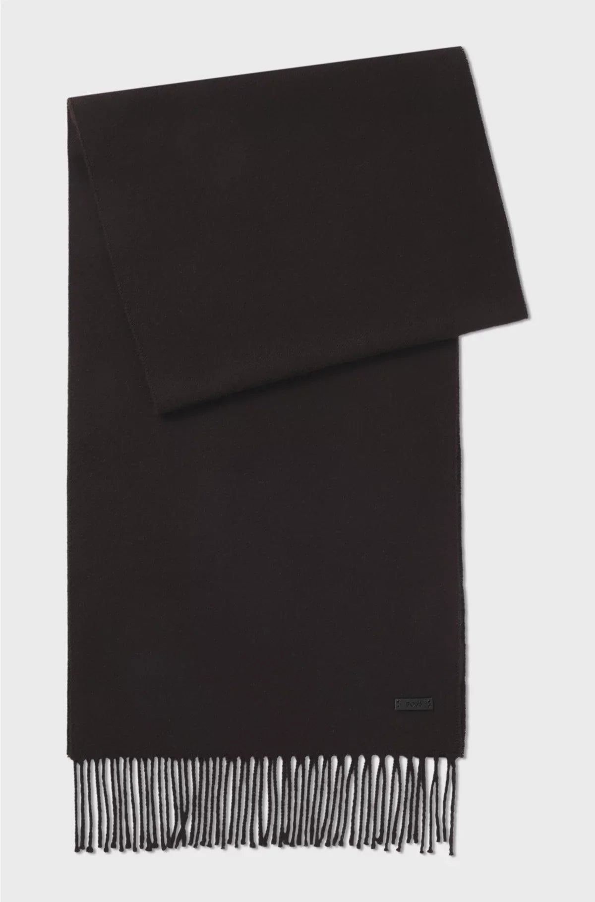 ITALIAN-MADE SCARF IN WOOL WITH LOGO PATCH