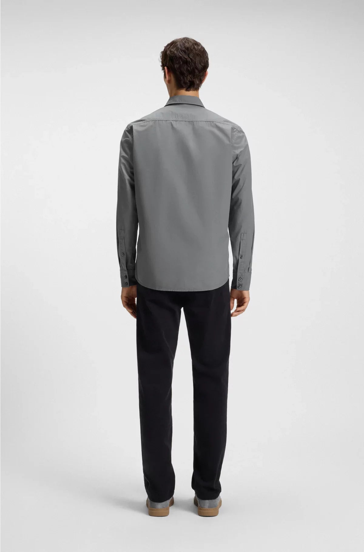 CAMICIA REGULAR FIT IN POPELINE DI COTONE