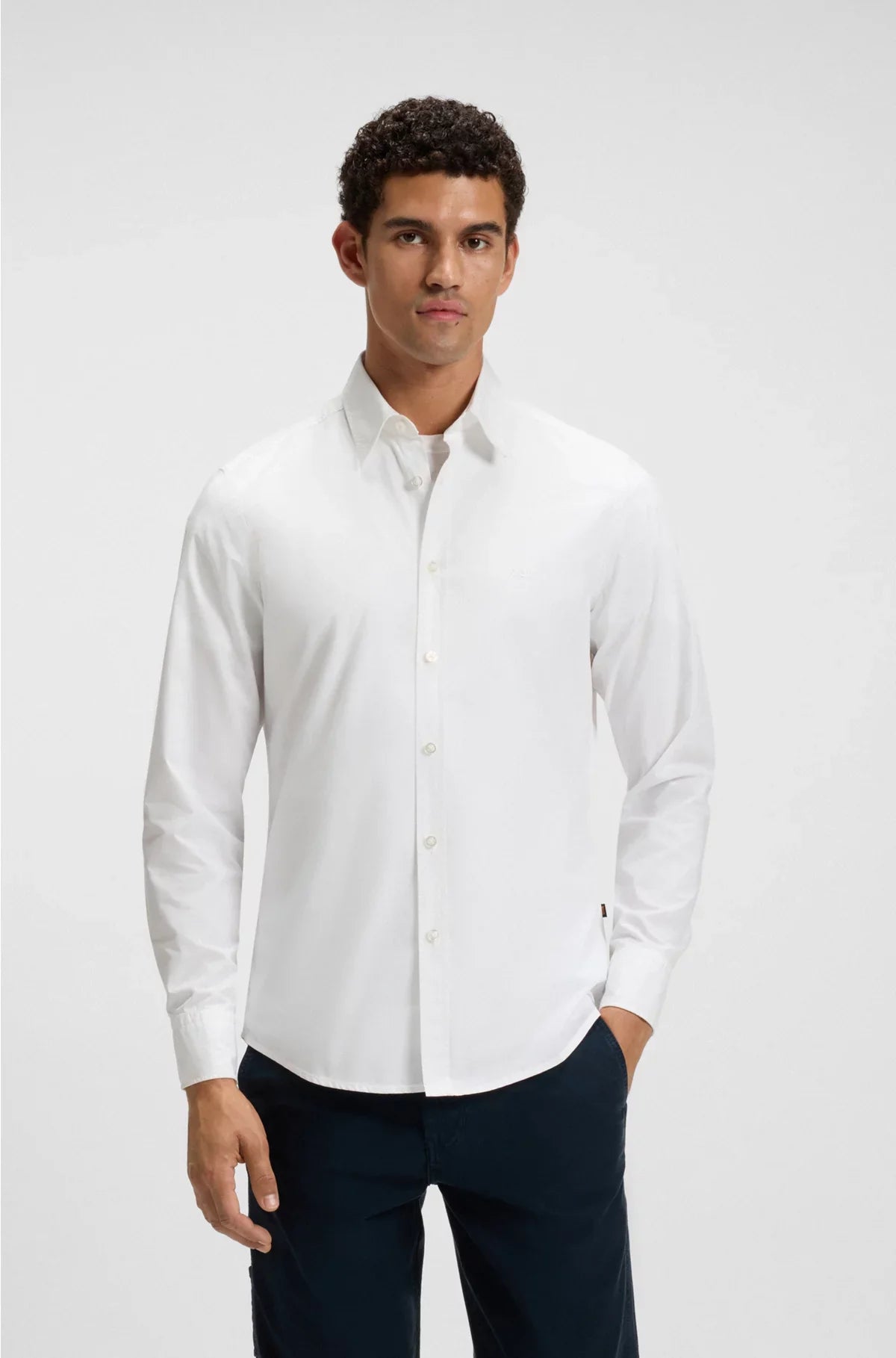 CAMICIA REGULAR FIT IN POPELINE DI COTONE