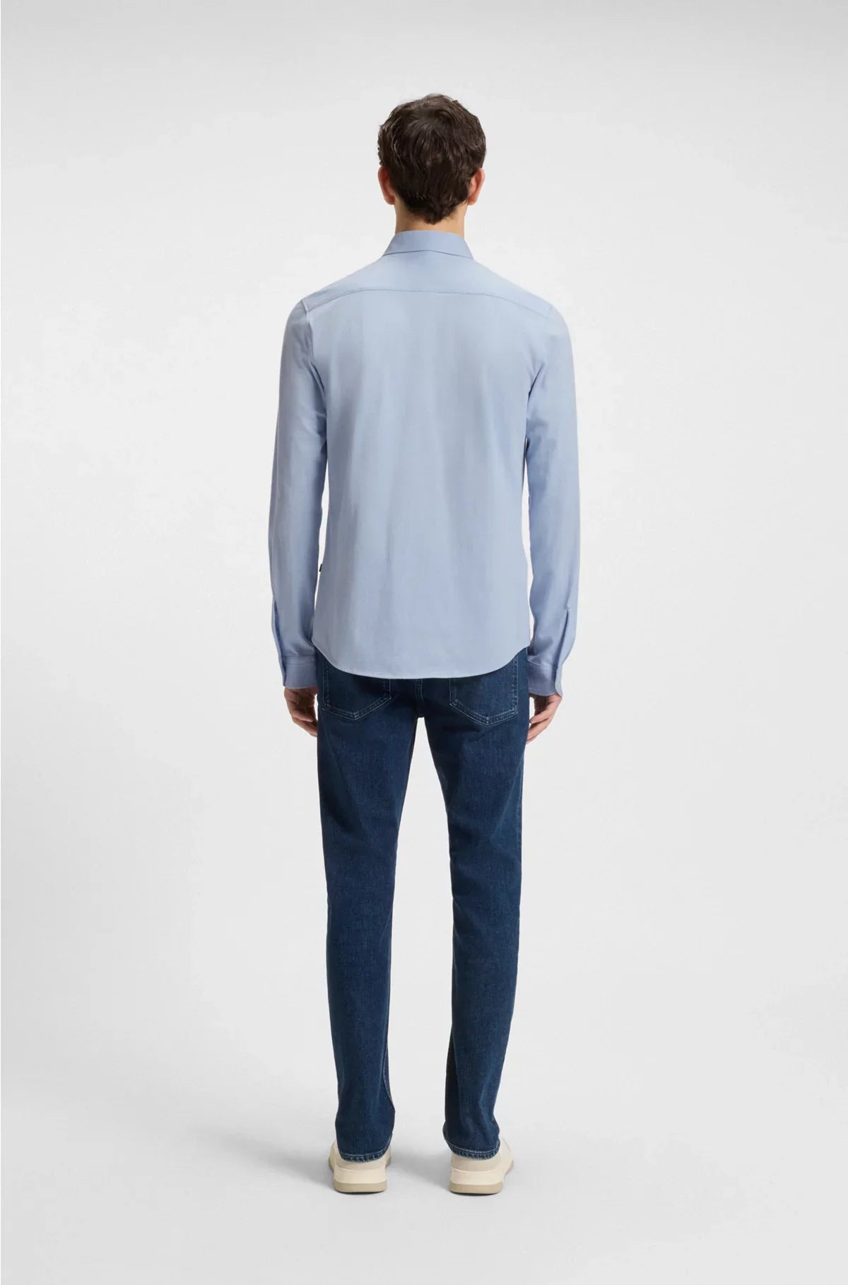 CAMICIA SLIM FIT IN PIQUET DI COTONE MÉLANGE