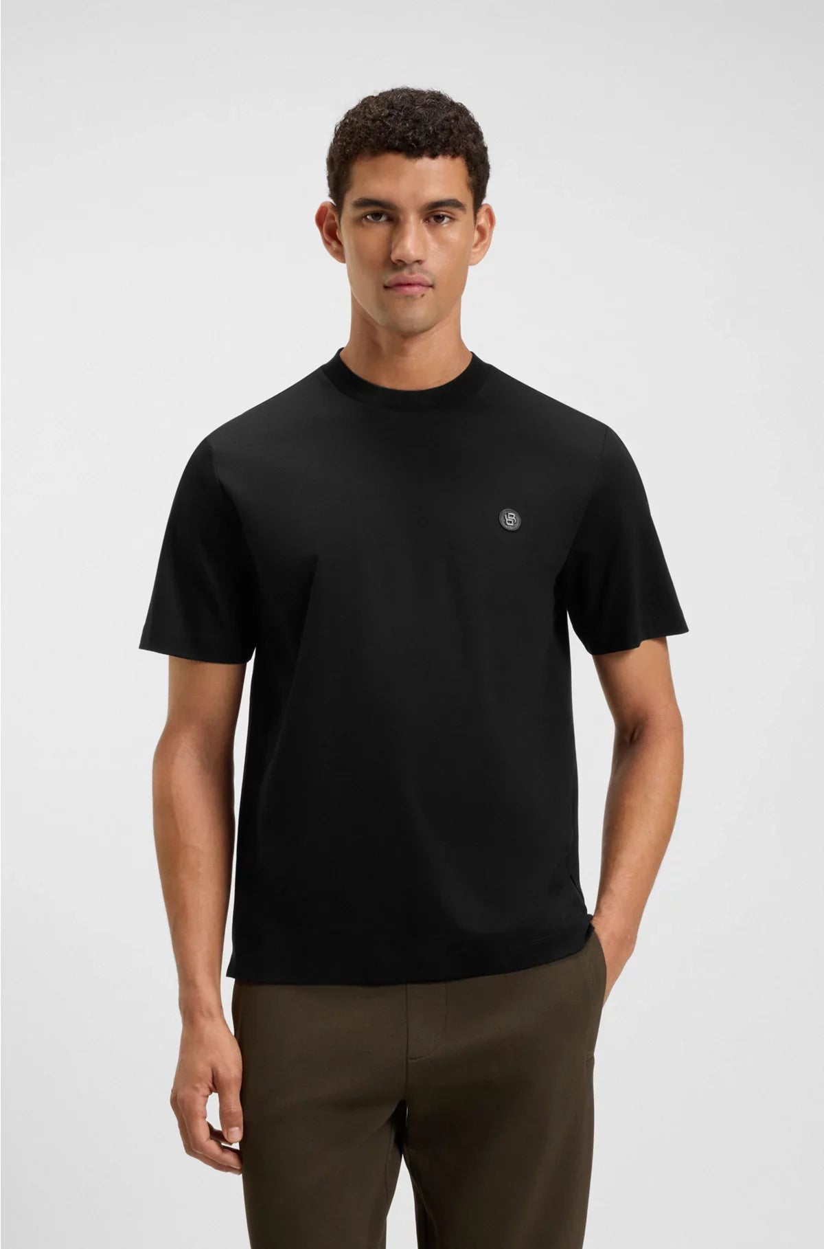 REGULAR-FIT T-SHIRT IN COTTON WITH DOUBLE B MONOGRAM