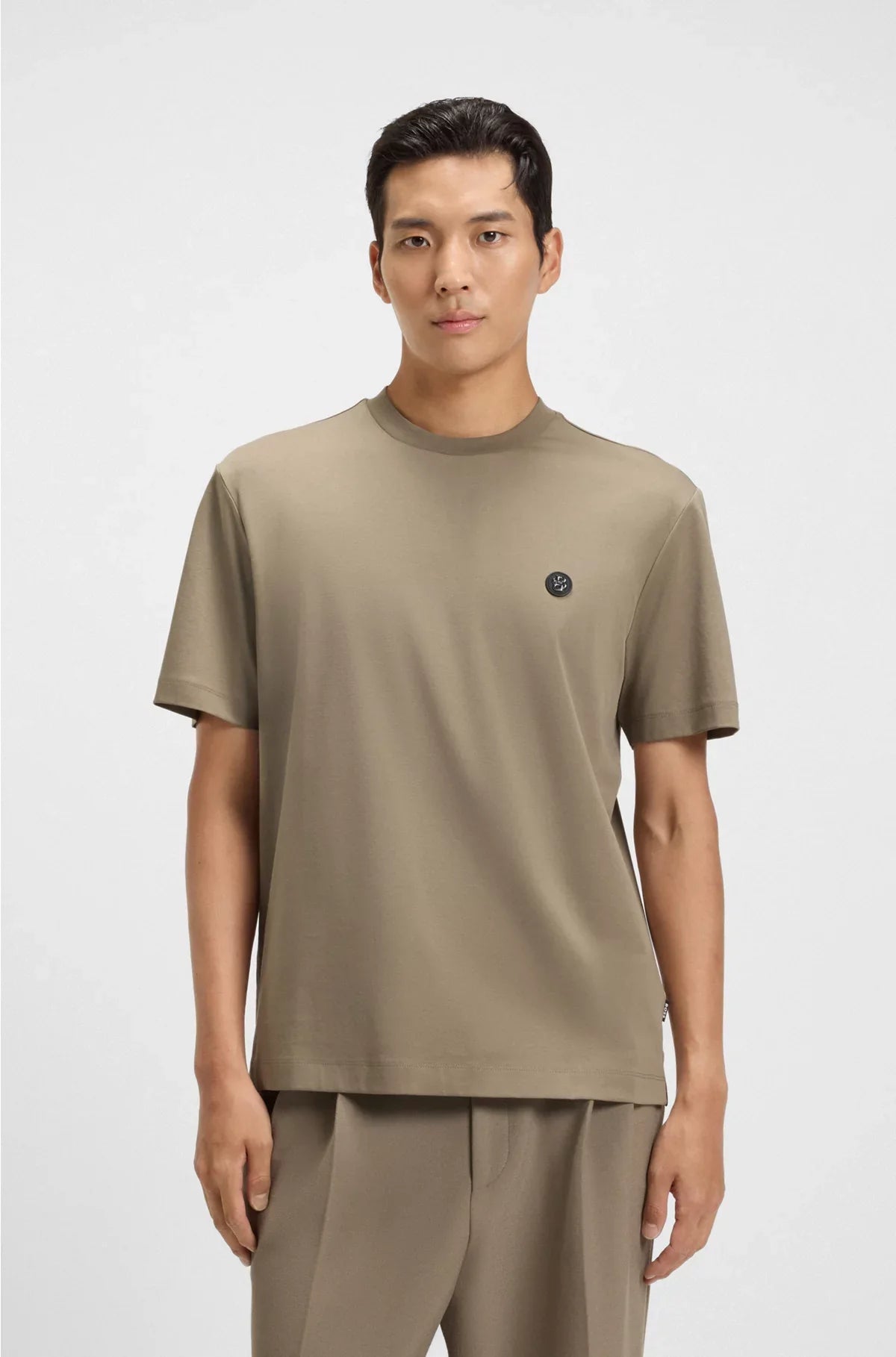 REGULAR-FIT T-SHIRT IN COTTON WITH DOUBLE B MONOGRAM