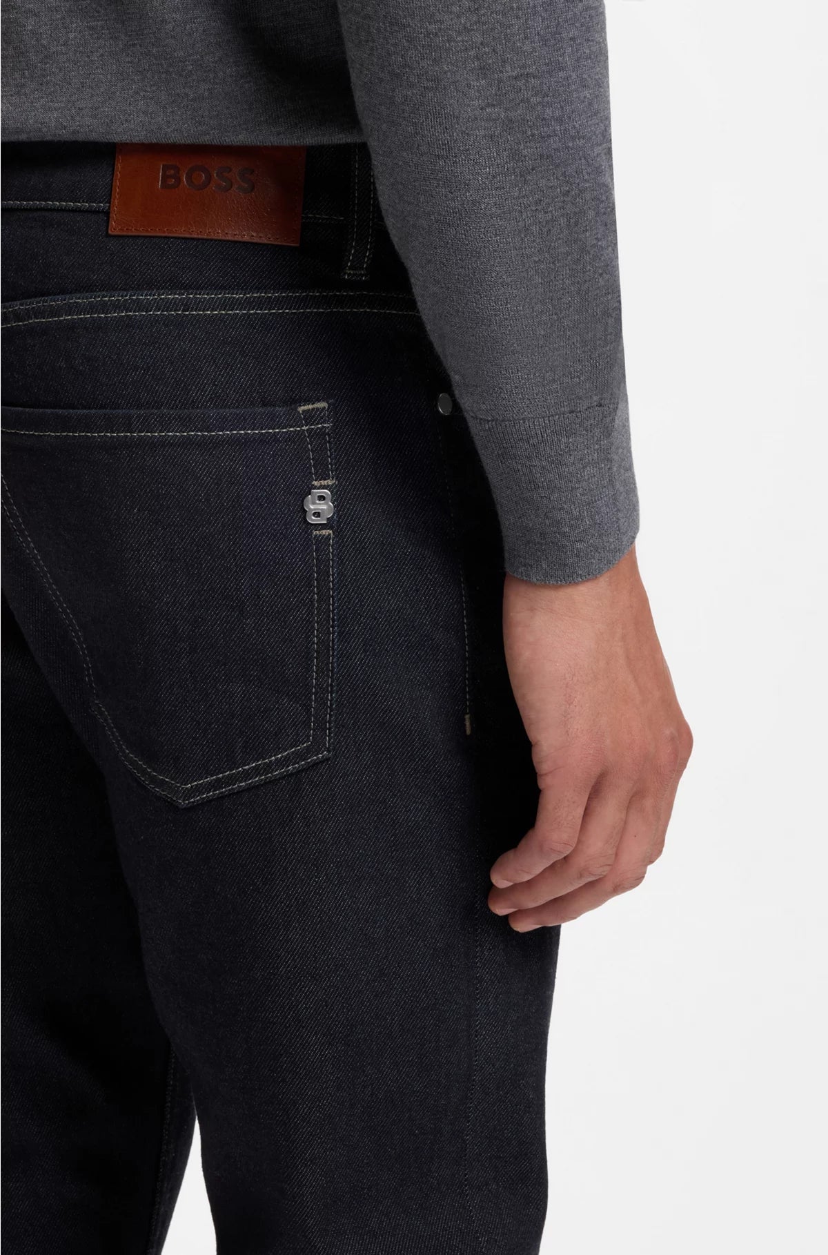 DELAWARE SLIM-FIT JEANS IN DARK-BLUE STRETCH DENIM