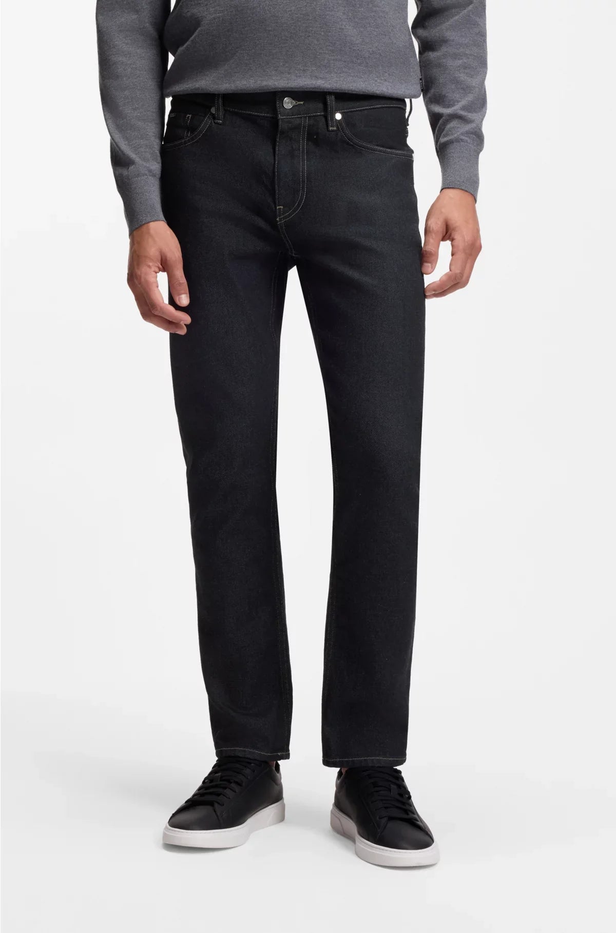 DELAWARE SLIM-FIT JEANS IN DARK-BLUE STRETCH DENIM