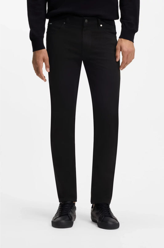 JEANS DELAWARE A VESTIBILITÀ SLIM IN DENIM STRETCH NERO ITALIANO