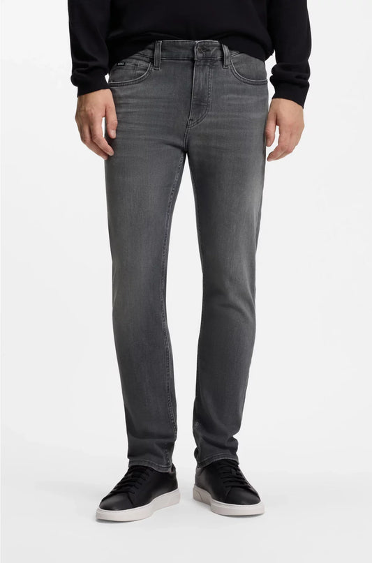 JEANS SLIM-FIT DELAWARE IN DENIM GRIGIO SUPER MORBIDO