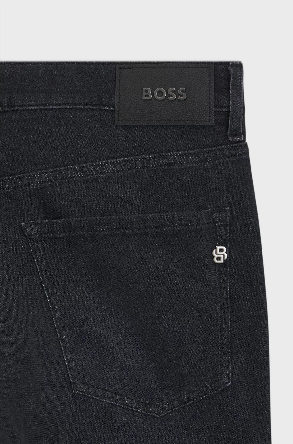 DELAWARE SLIM-FIT JEANS IN BLACK SUPER-SOFT ITALIAN DENIM