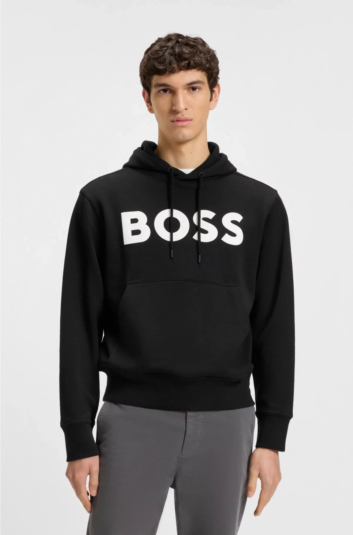 RELAXED-FIT HOODIE IN COTTON TERRY WITH LARGE LOGO