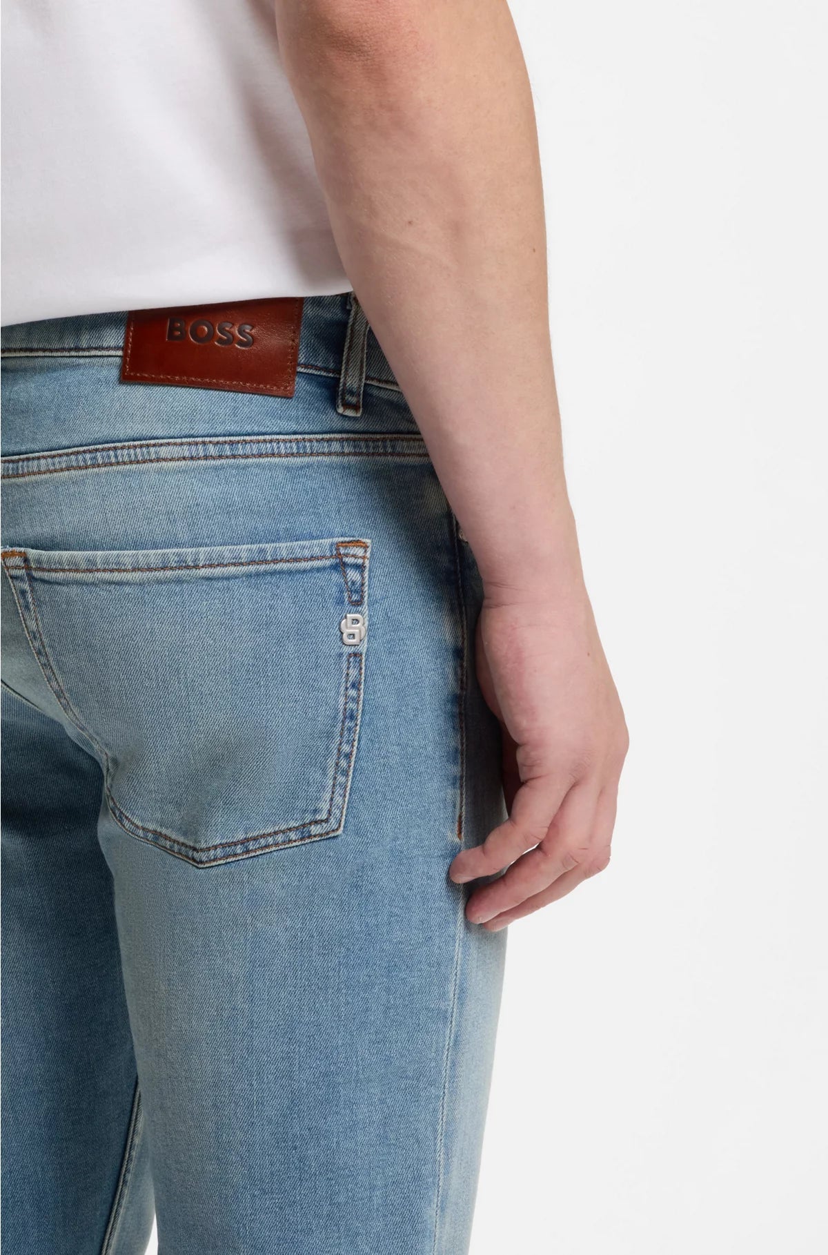 DELAWARE SLIM-FIT JEANS IN PURE-BLUE DENIM